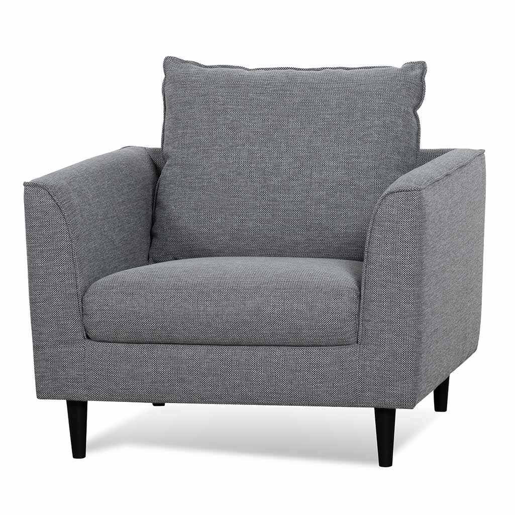 Kavan Fabric Armchair - Graphite Grey with Black Leg