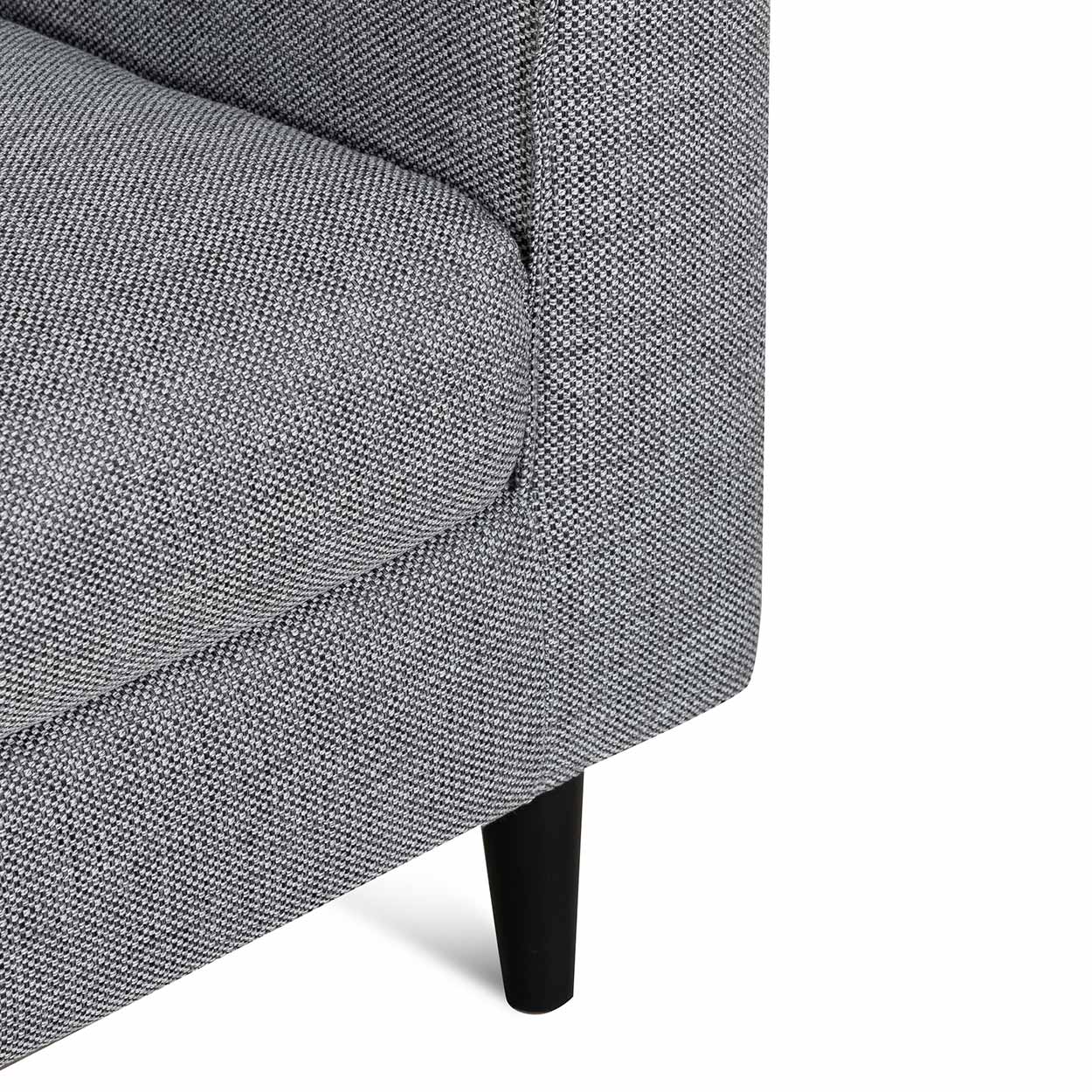 Kavan Fabric Armchair - Graphite Grey with Black Leg - Image 12