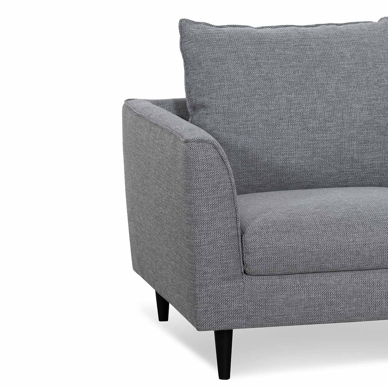 Kavan Fabric Armchair - Graphite Grey with Black Leg - Image 7