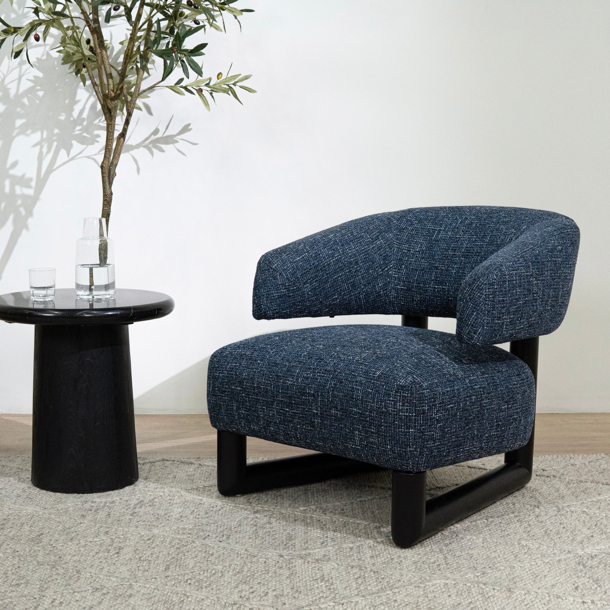 Kayra Armchair - Oxford Blue - Image 2