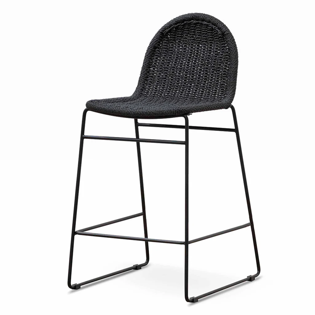 Kelton 65cm Barstool - Full Black - Image 3