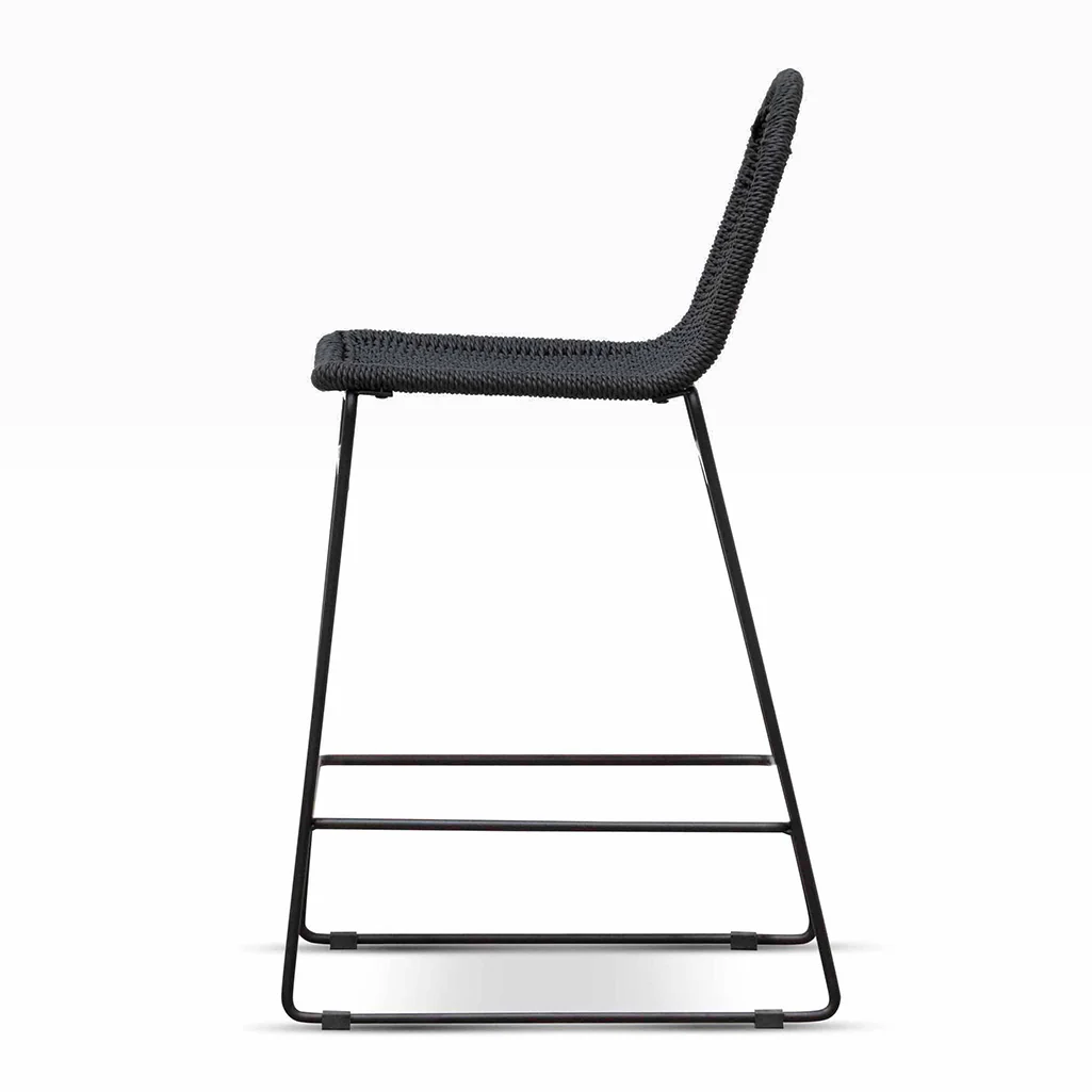 Kelton 65cm Barstool - Full Black - Image 4