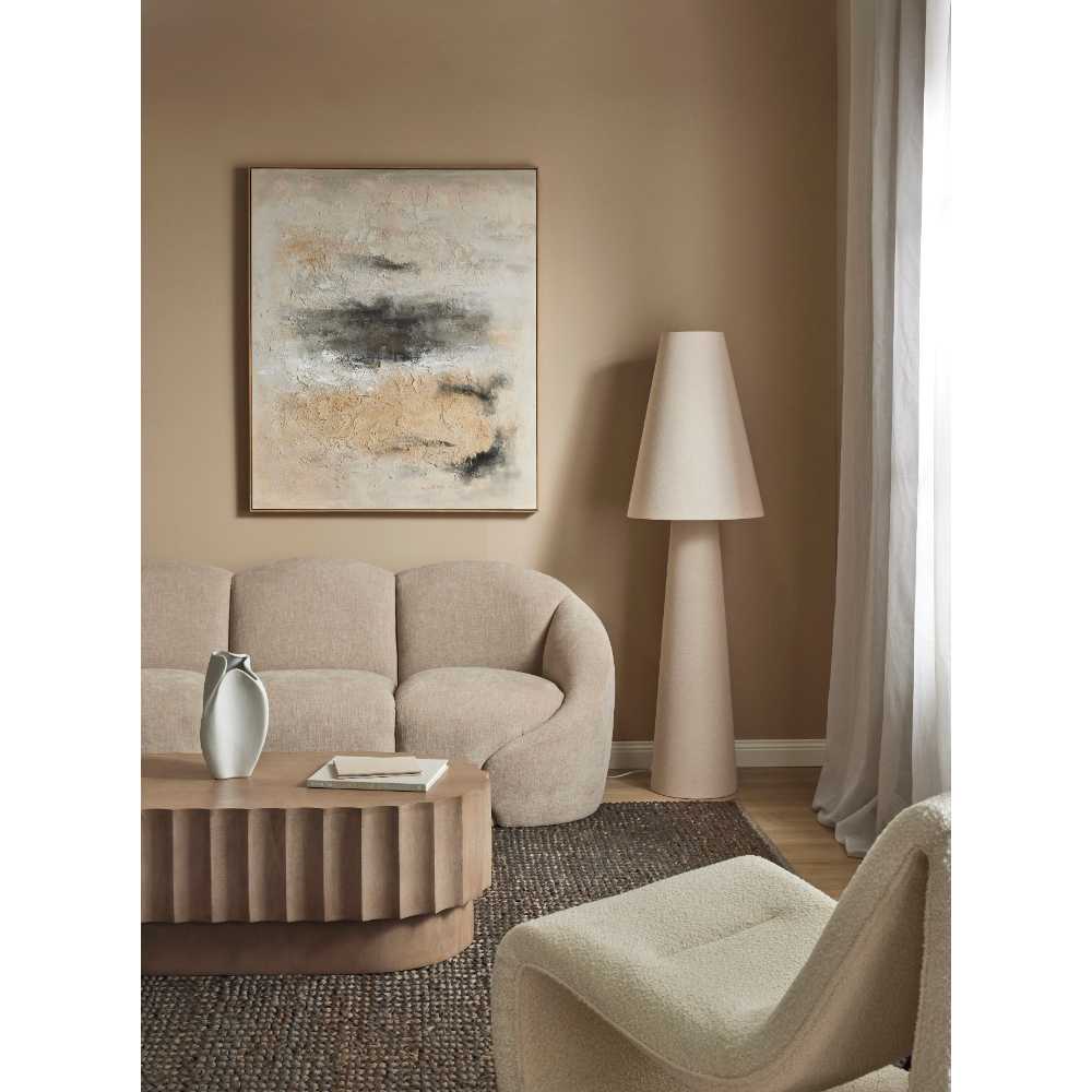 Khamba Floor Lamp - Natural Linen - Image 12