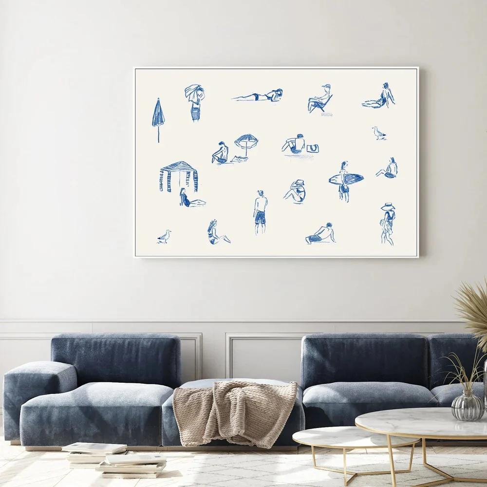 Blue Beach People Landscape, By Cass Deller - Image 7