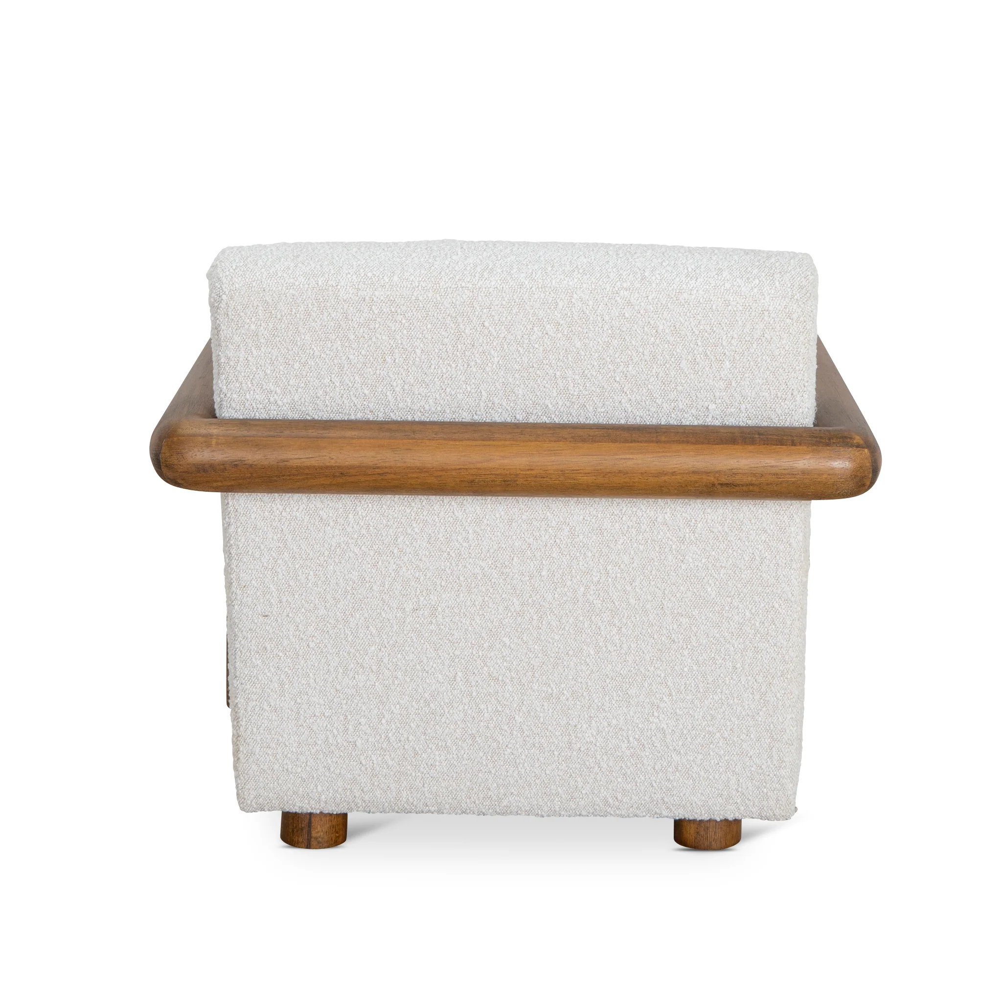 Lazycave Walnut Armchair - Off White Boucle - Image 5