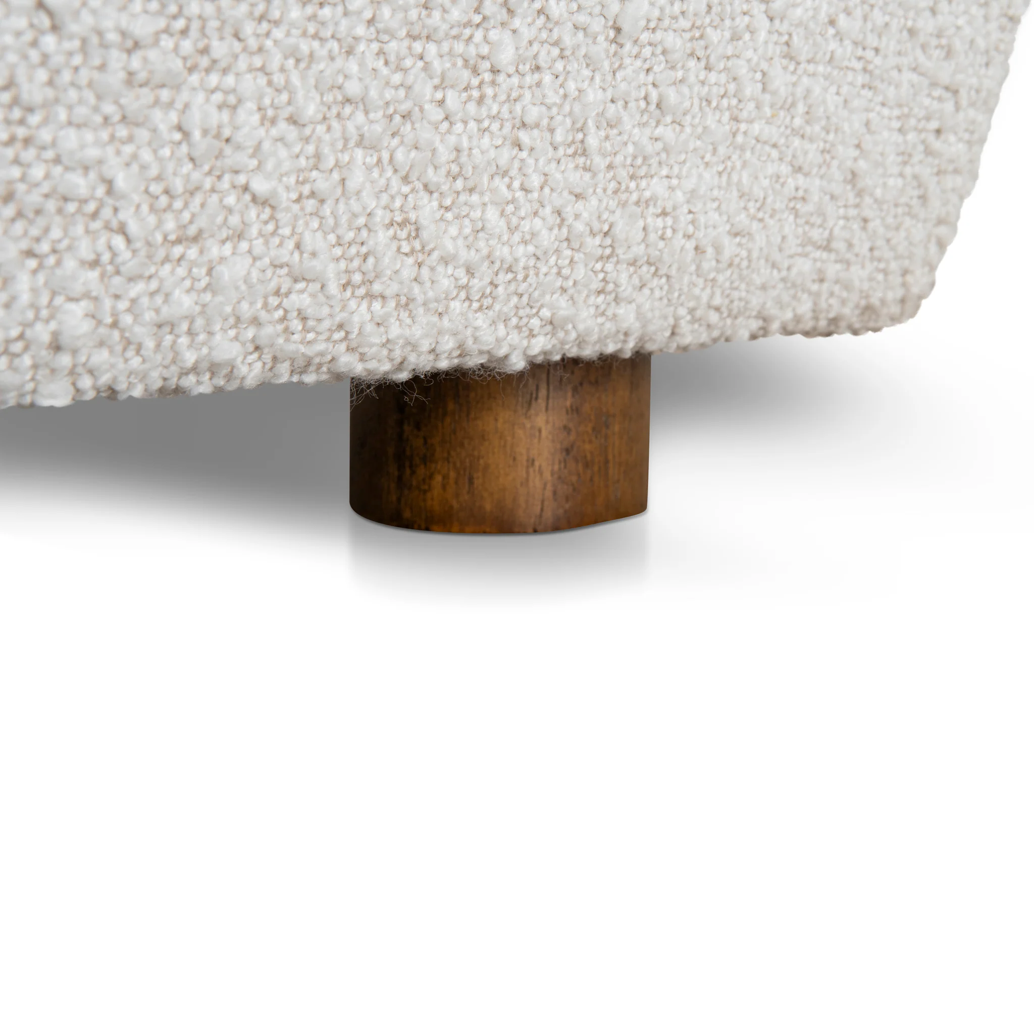 Lazycave Walnut Armchair - Off White Boucle - Image 8