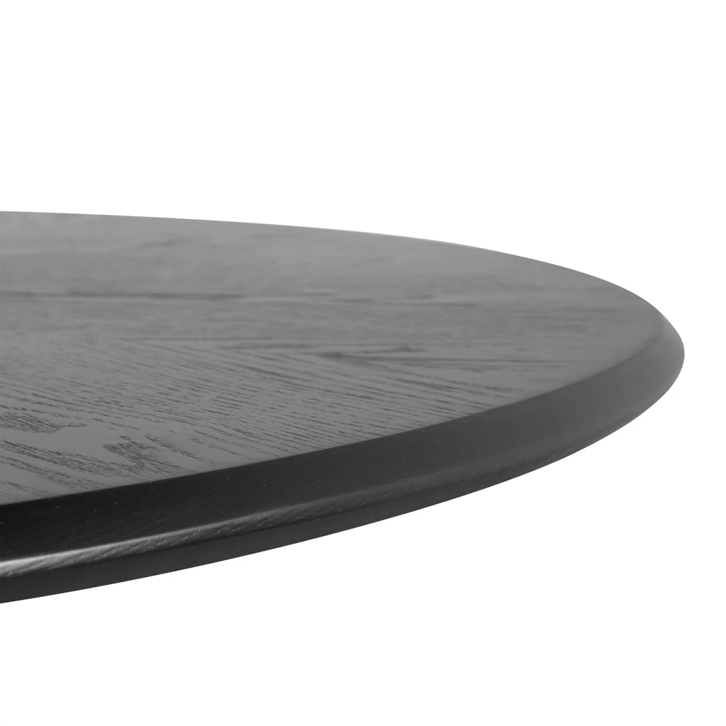 Leonardo 1.2m Round Dining Table - Full Black - Image 11