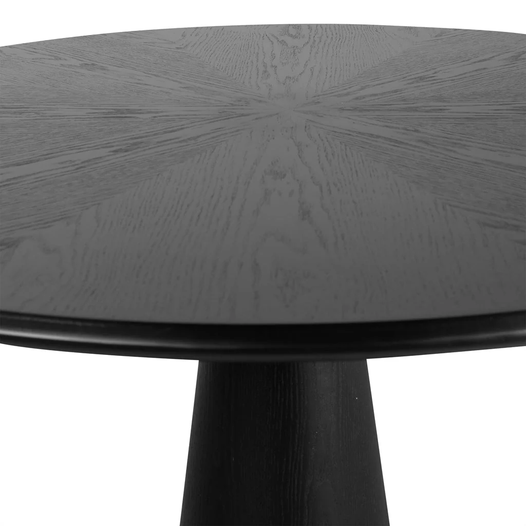 Leonardo 1.2m Round Dining Table - Full Black - Image 12