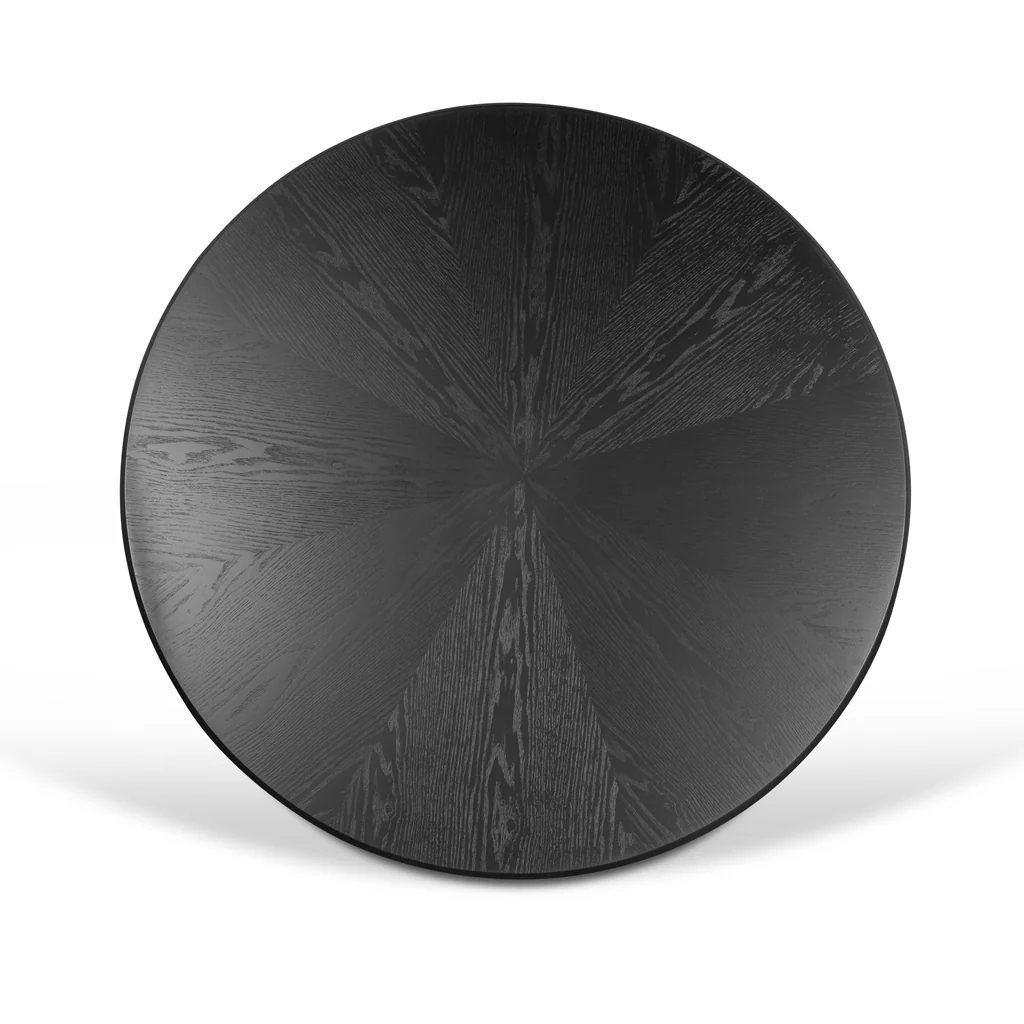 Leonardo 1.2m Round Dining Table - Full Black - Image 23