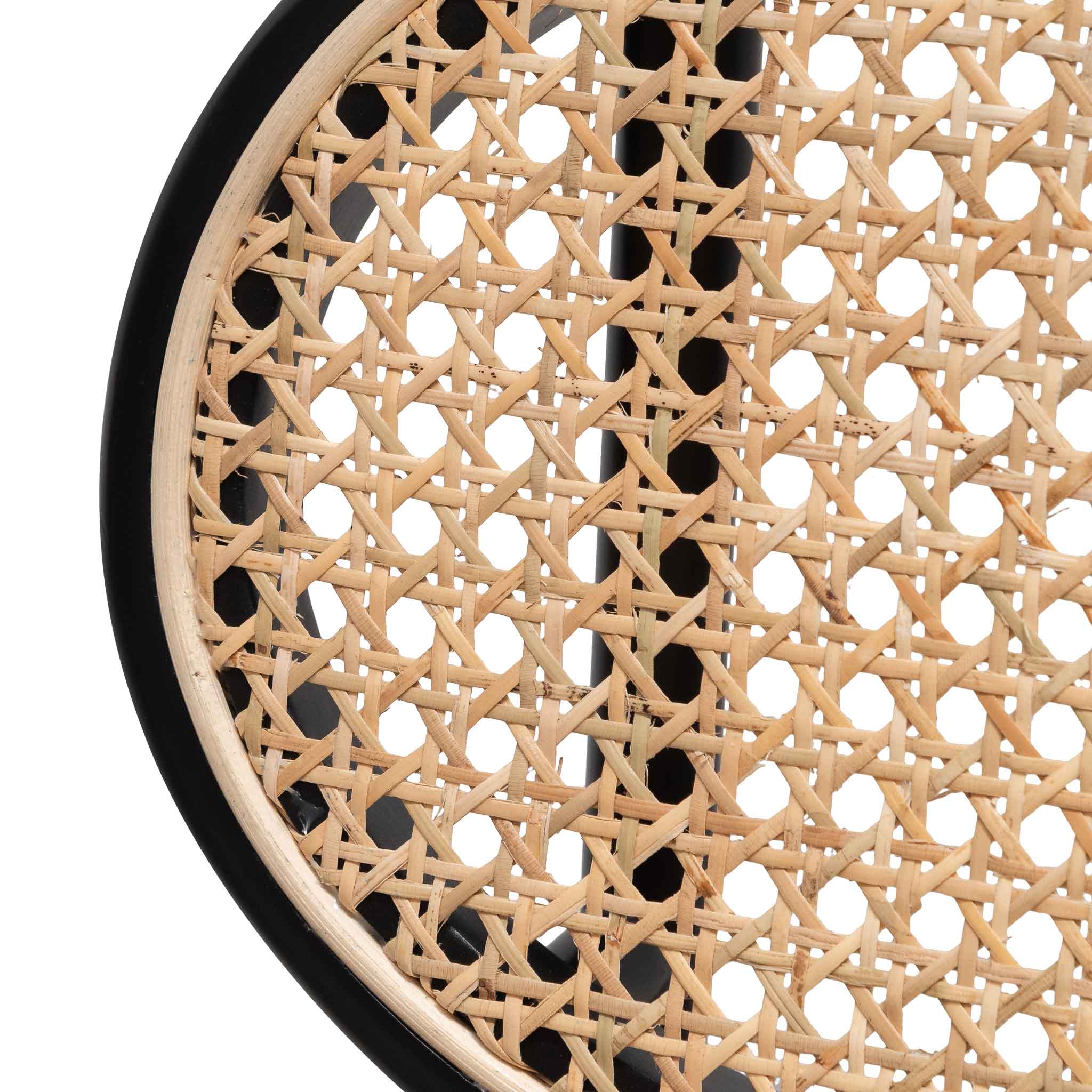 Lesley 65cm Natural Rattan Bar Stool - Black - Last one - Image 6