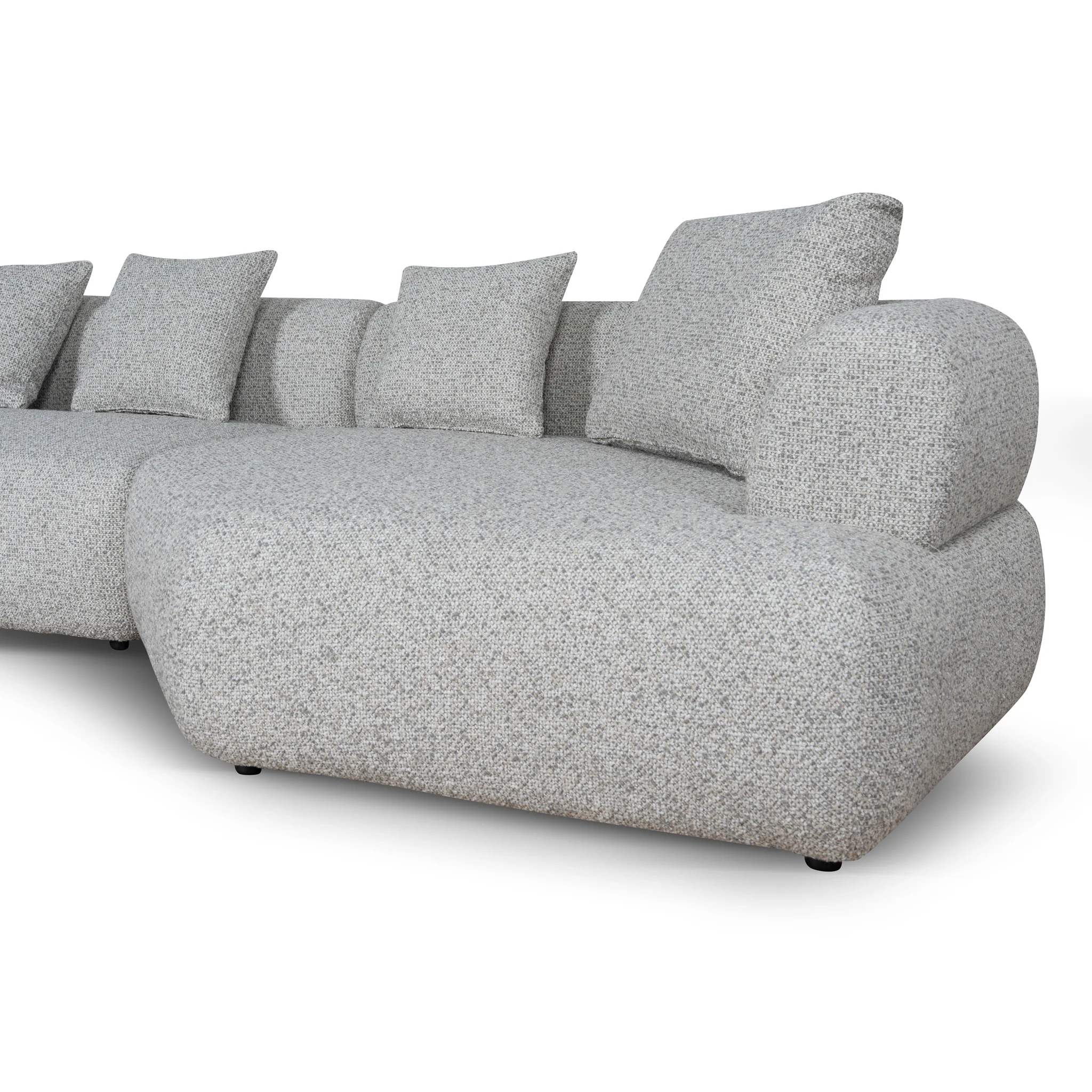 Liora Left Chaise Corner Sofa - Noah Silver Lining - Image 9