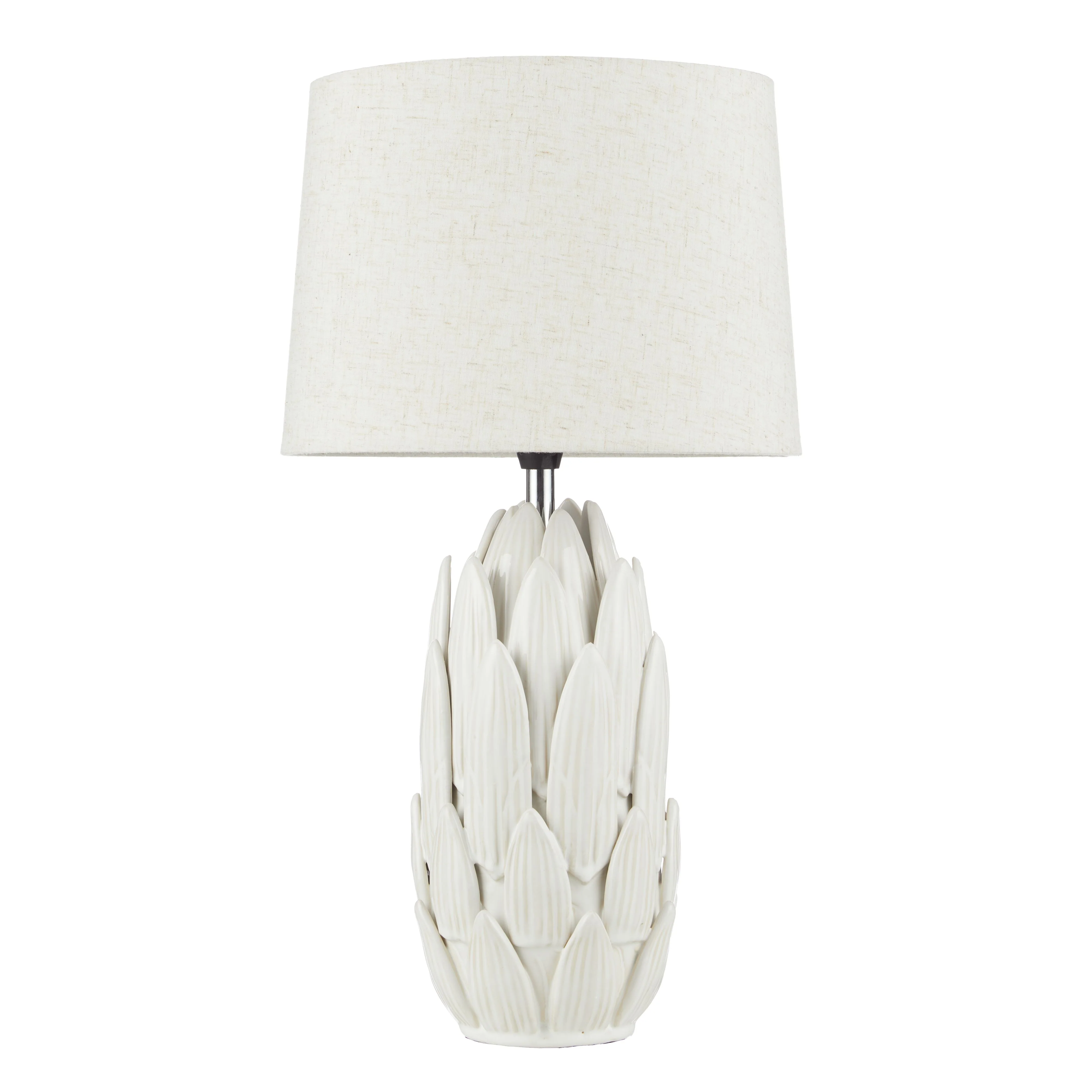 Lotus Ceramic Table Lamp - White - Image 11