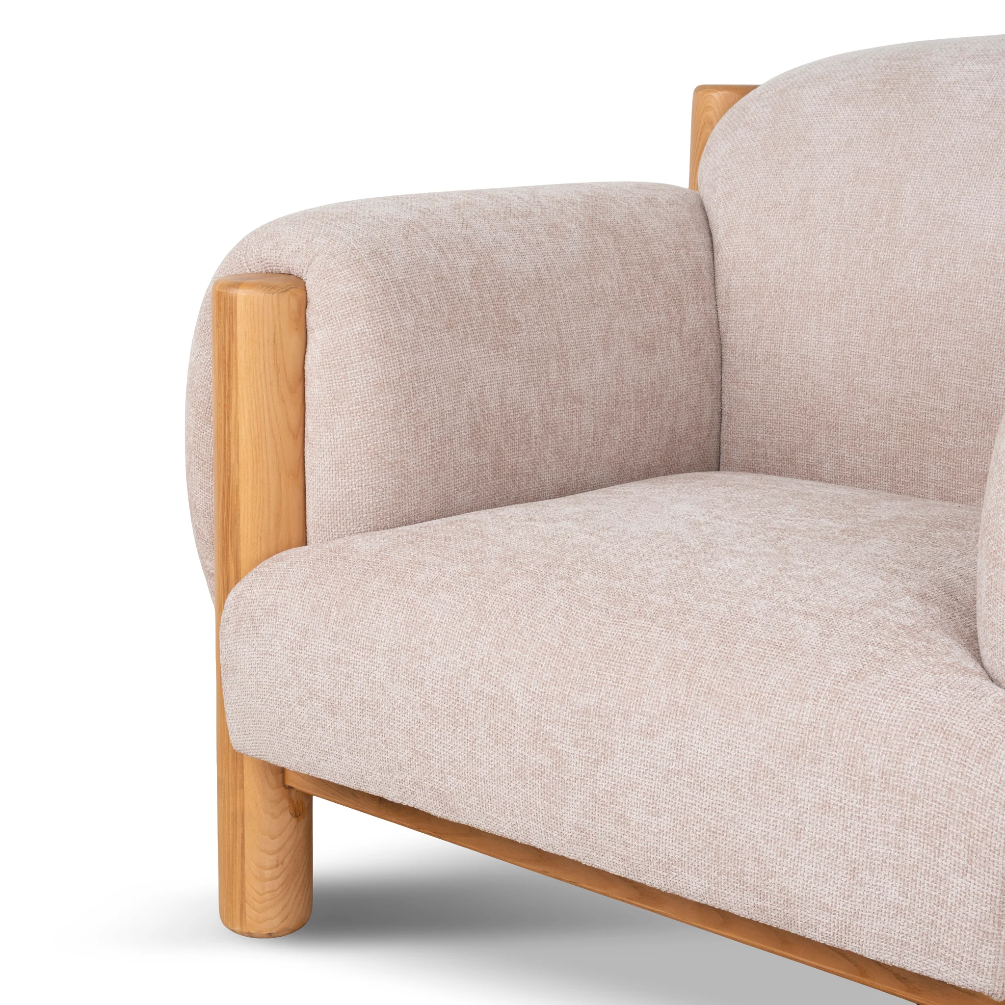 Luca Natural Armchair - Blush Linen - Image 11