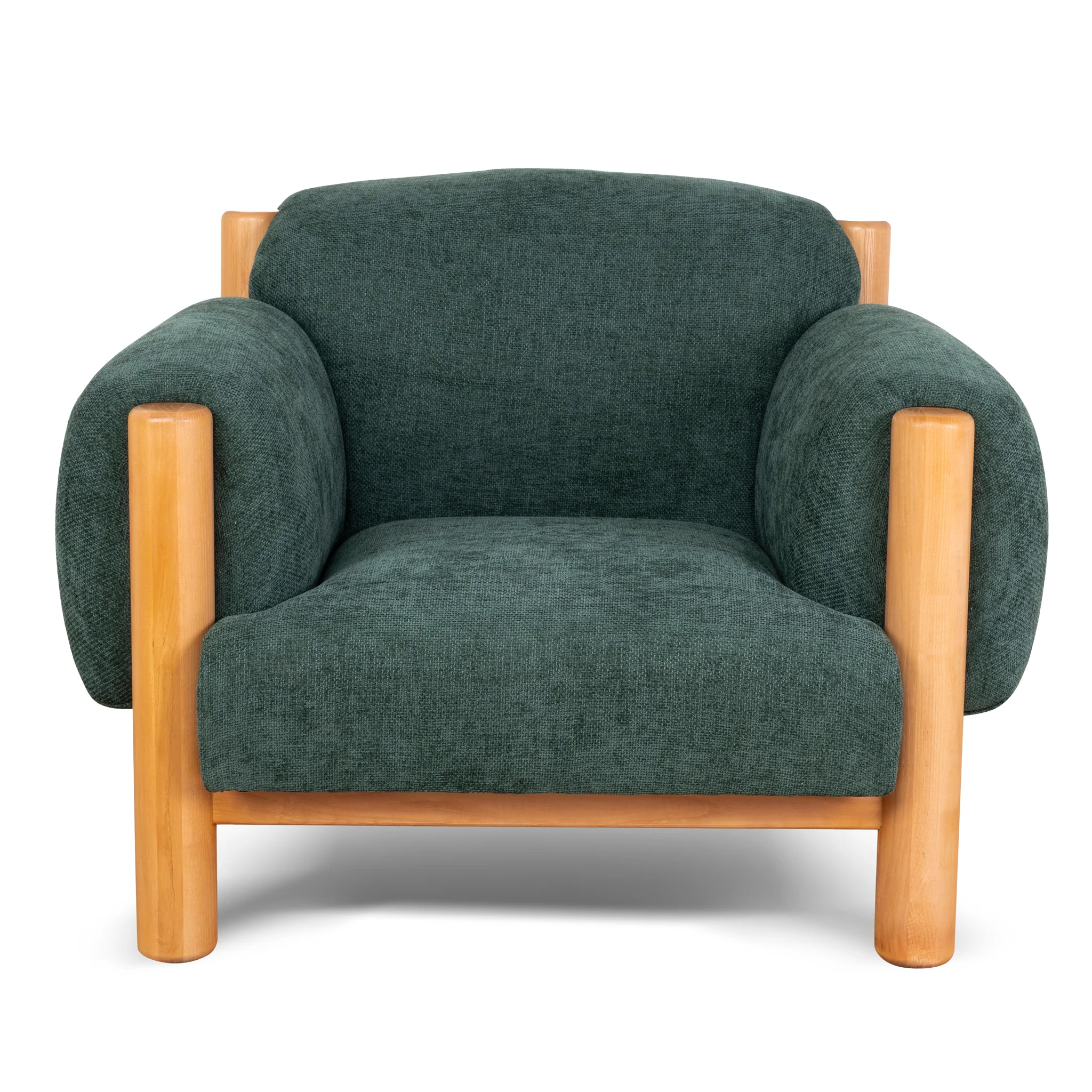 Luca Natural Armchair - Bush Green - Image 5