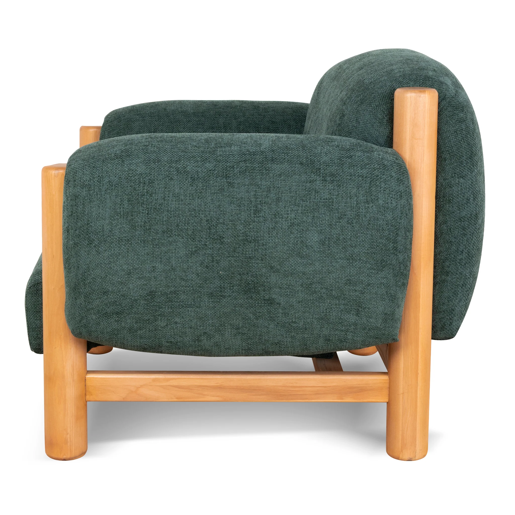 Luca Natural Armchair - Bush Green - Image 6