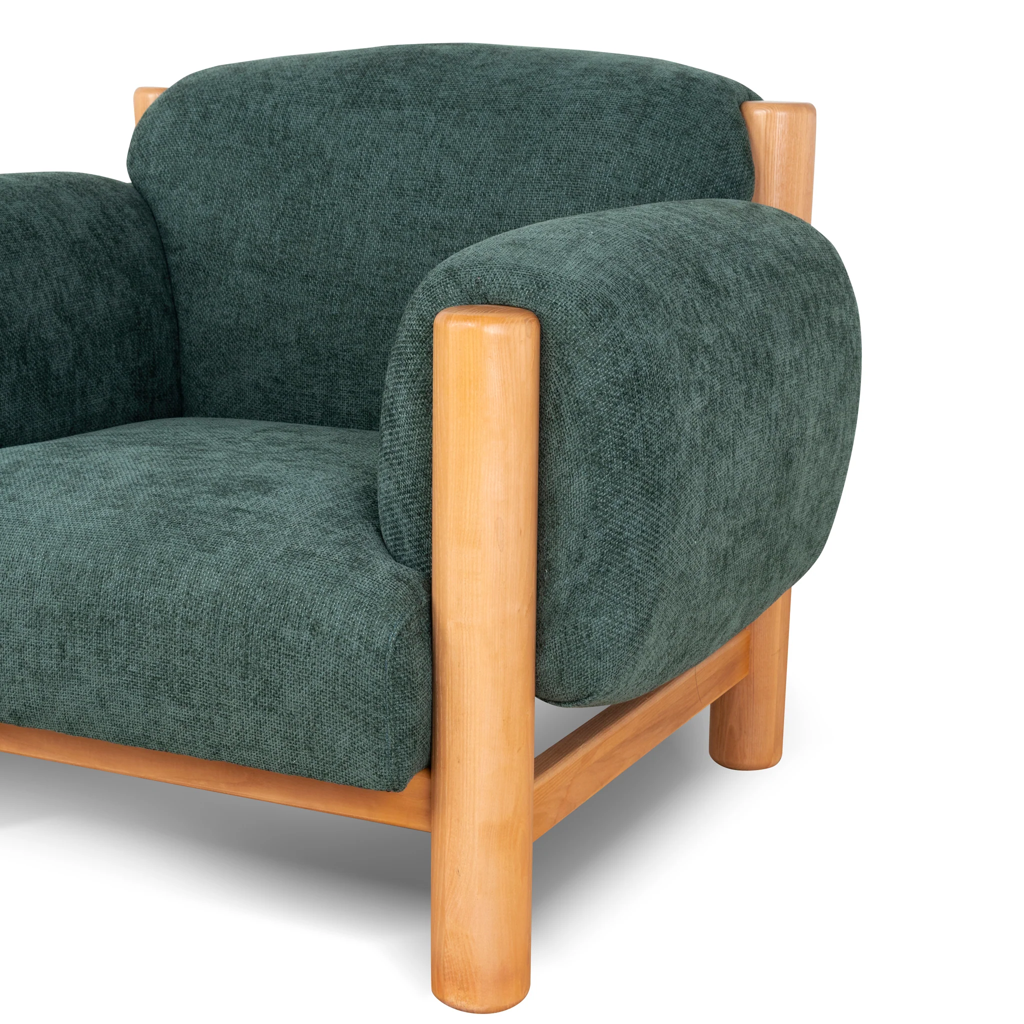 Luca Natural Armchair - Bush Green - Image 9