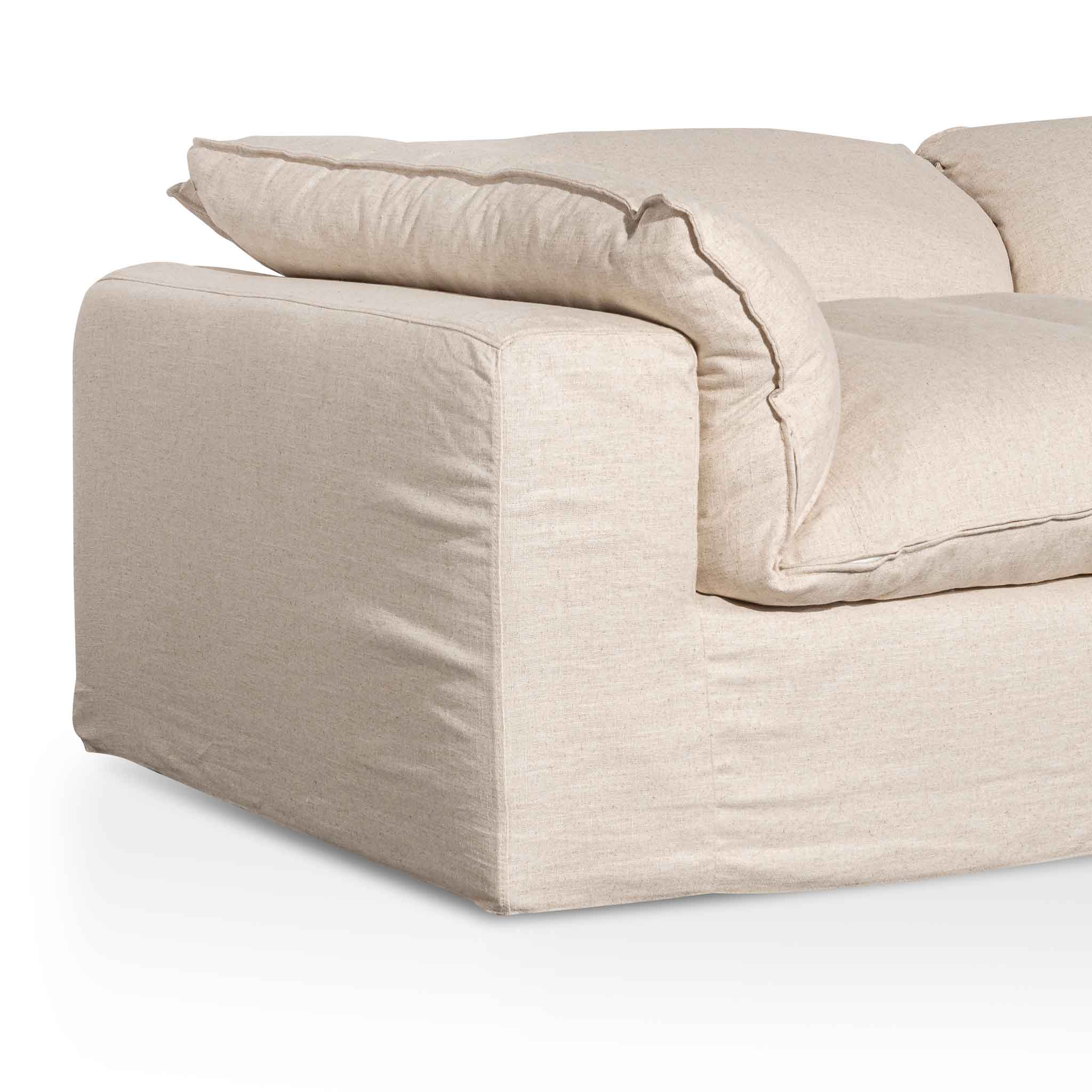 Lucian Fabric Corner Sofa - Linen Sand - Image 6