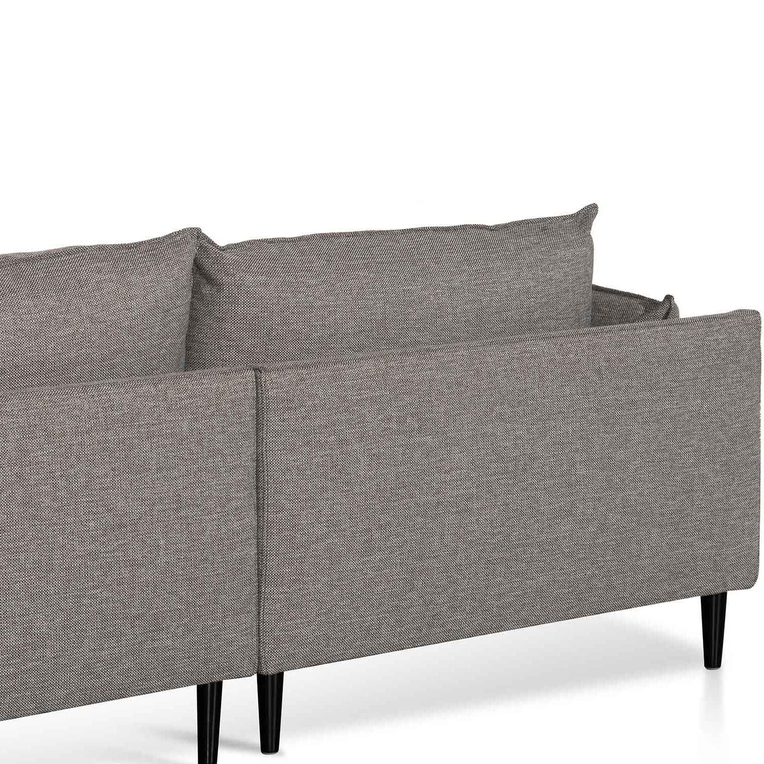 Lucio 4 Seater Left Chaise Fabric Sofa - Graphite Grey - Last One - Image 6