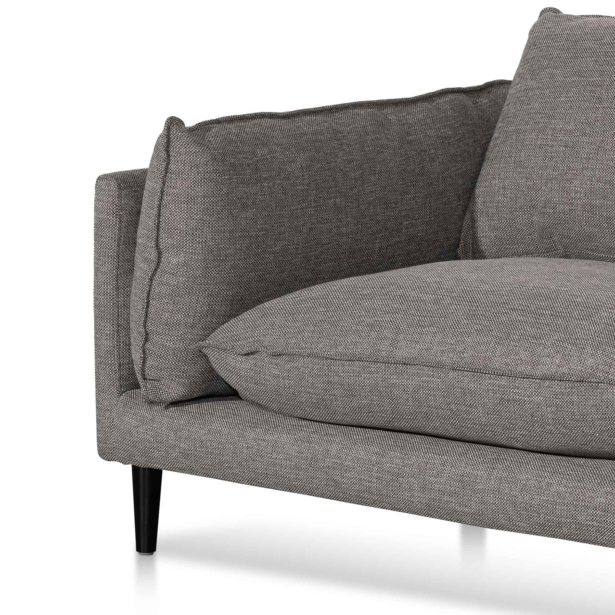 Lucio 4 Seater Right Chaise Fabric Sofa - Graphite Grey - Image 10