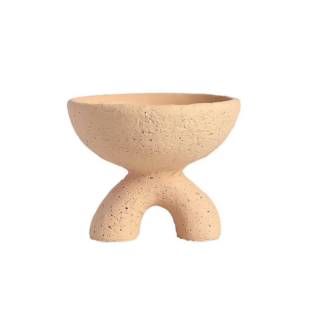 Luma Coarse Grained Cement Pot B