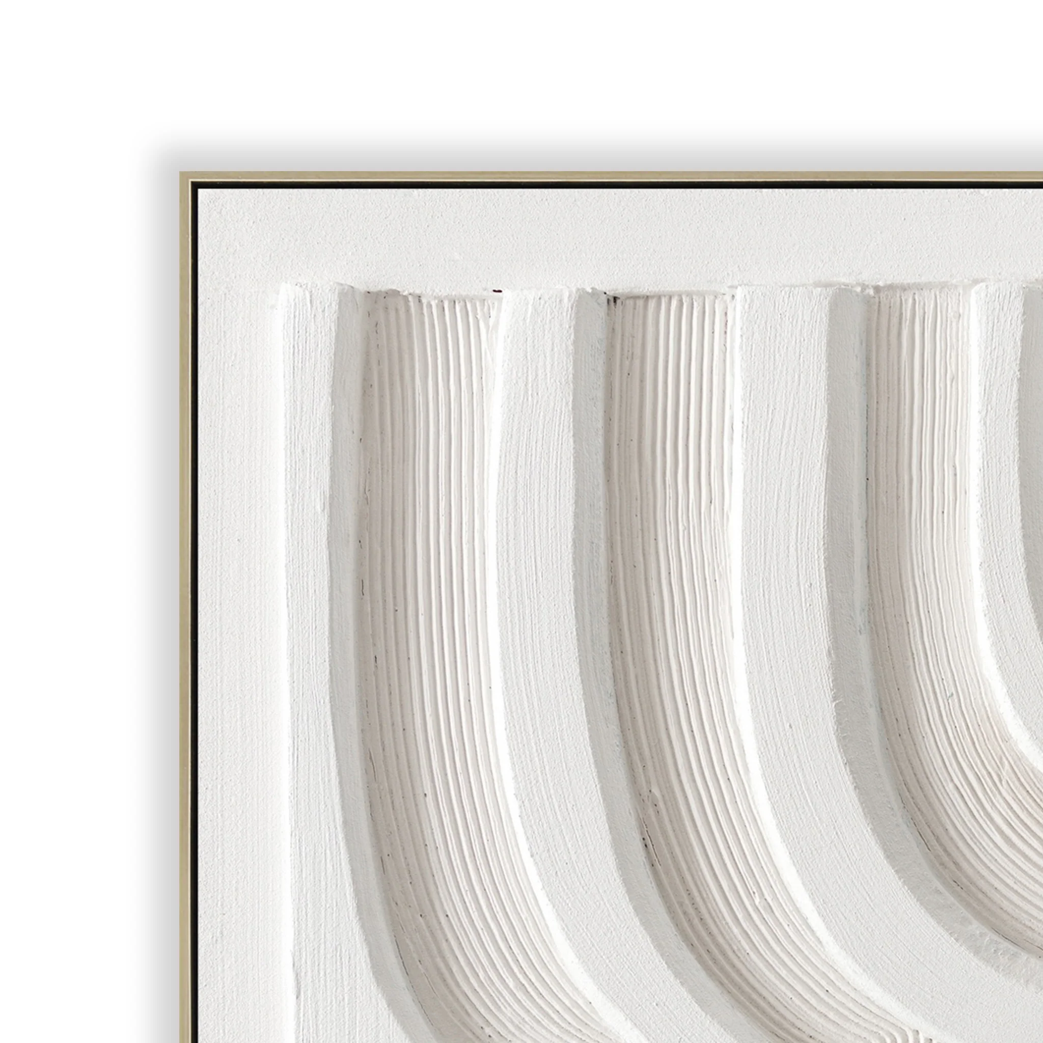 Lumo Arc 80 x 80cm Framed Canvas - Natural - Image 2