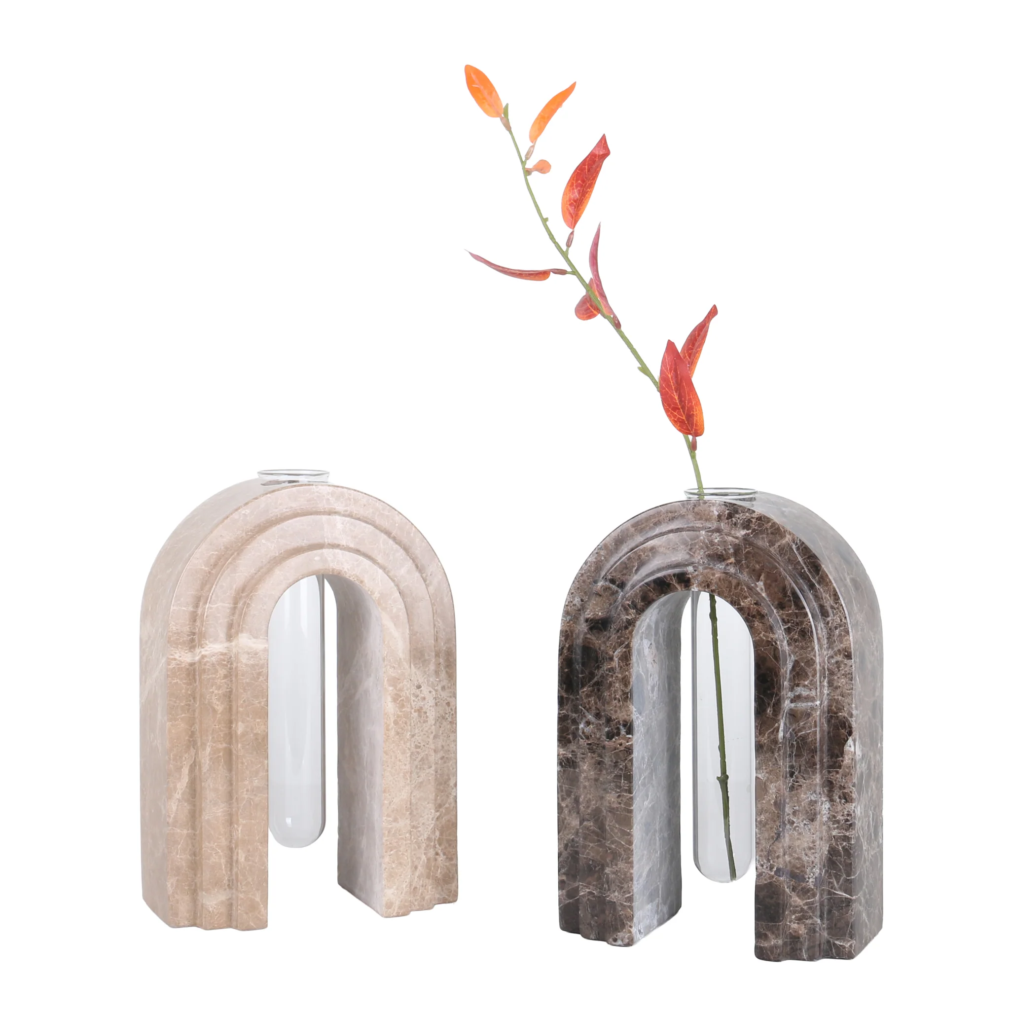 Lunarc Marble Arch Vase - Dark Coffee - Image 17