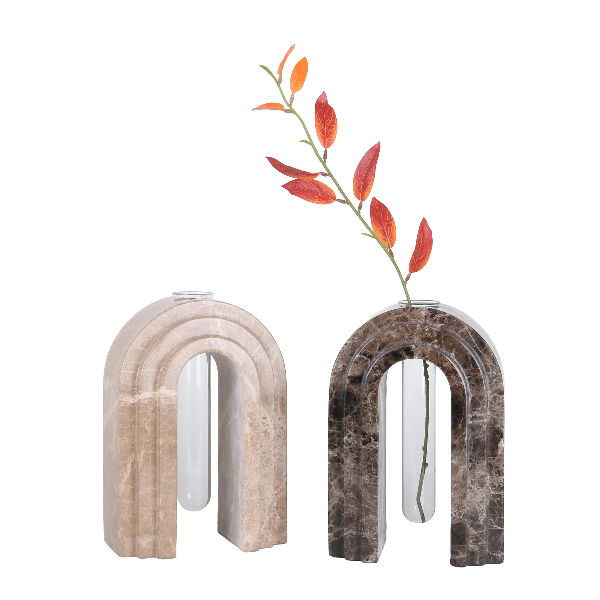 Lunarc Marble Arch Vase - Dark Coffee - Image 18