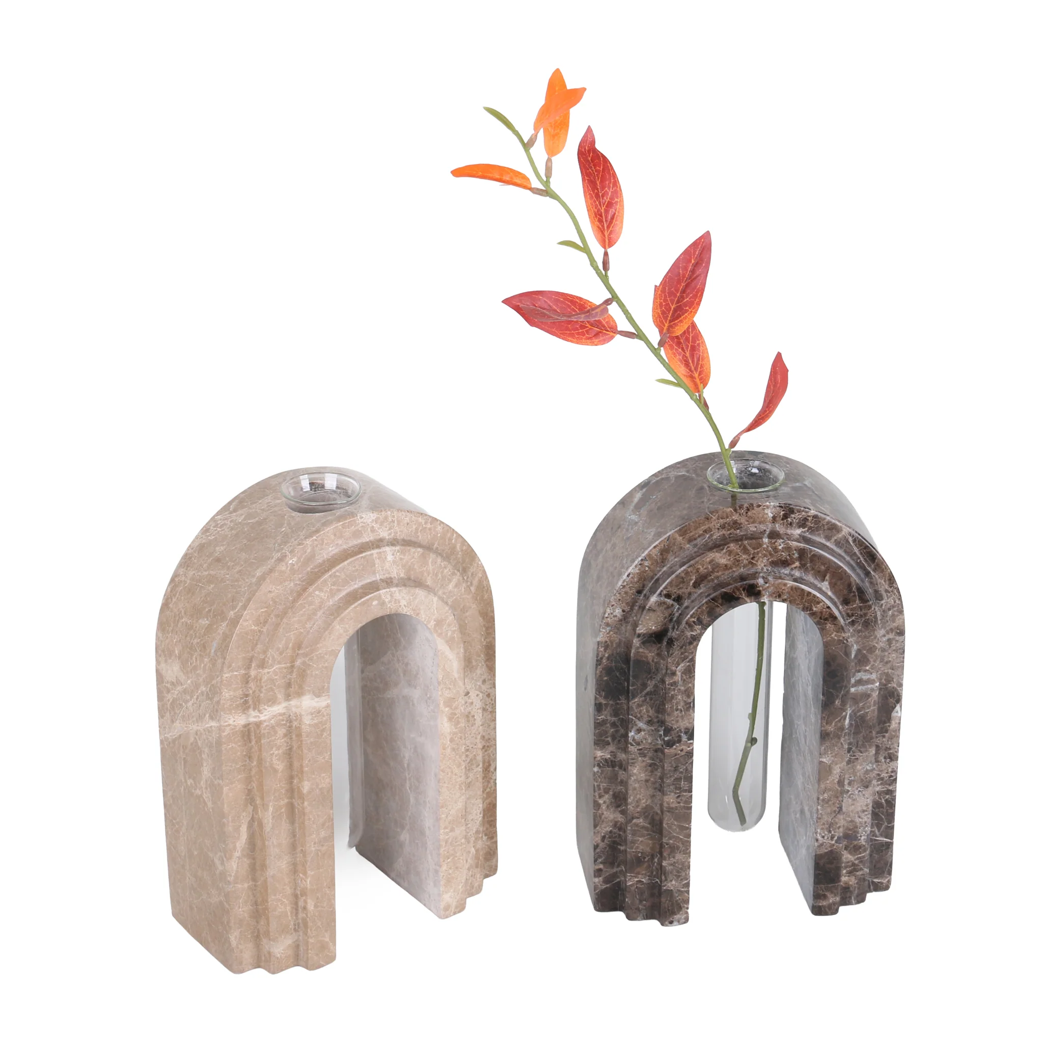 Lunarc Marble Arch Vase - Dark Coffee - Image 25