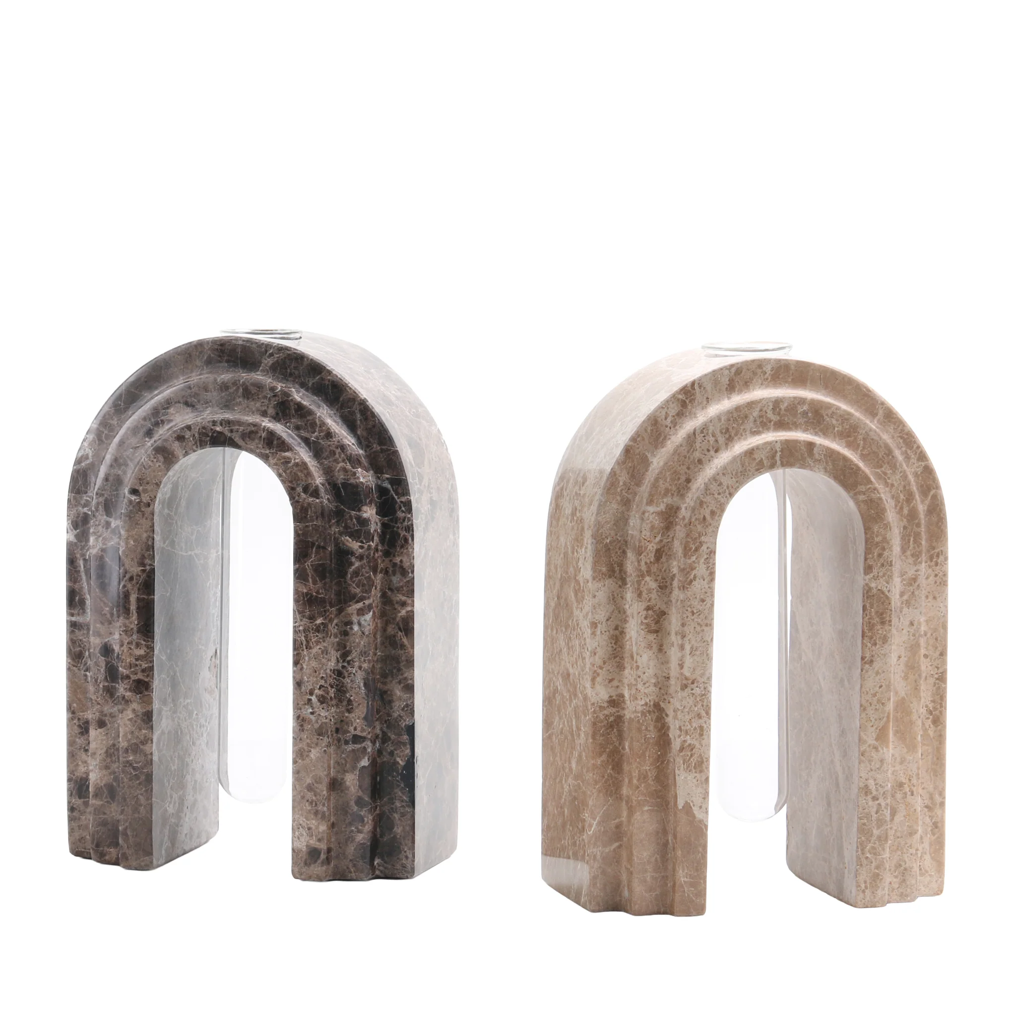 Lunarc Marble Arch Vase - Light Coffee - Image 16