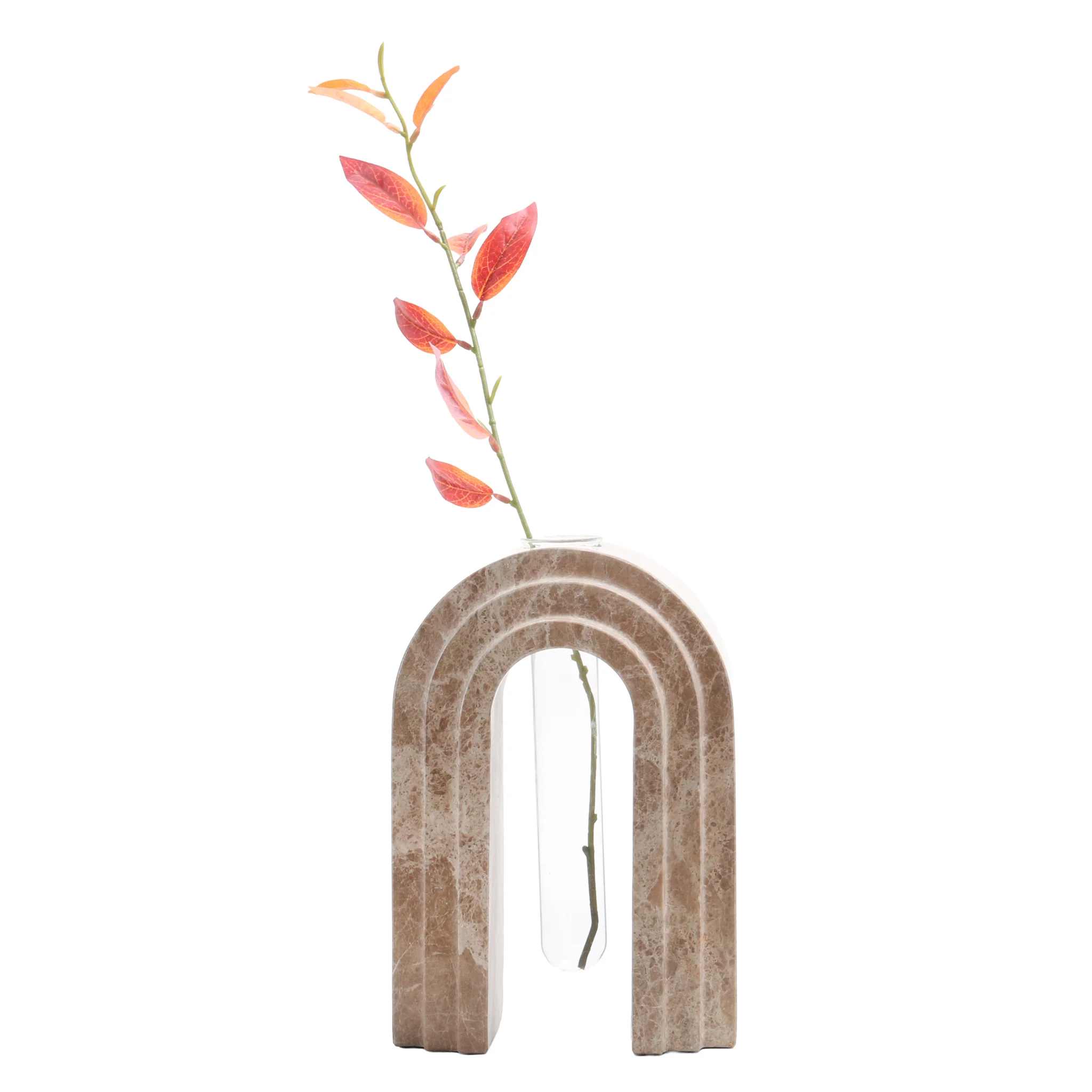 Lunarc Marble Arch Vase - Light Coffee - Image 20
