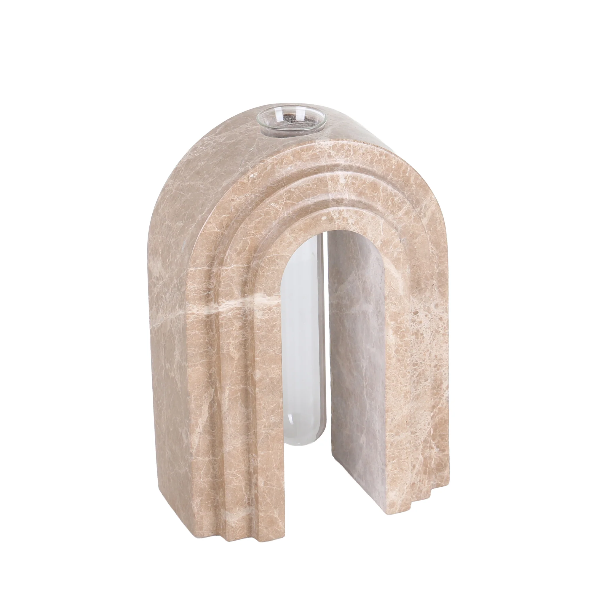 Lunarc Marble Arch Vase - Light Coffee - Image 4