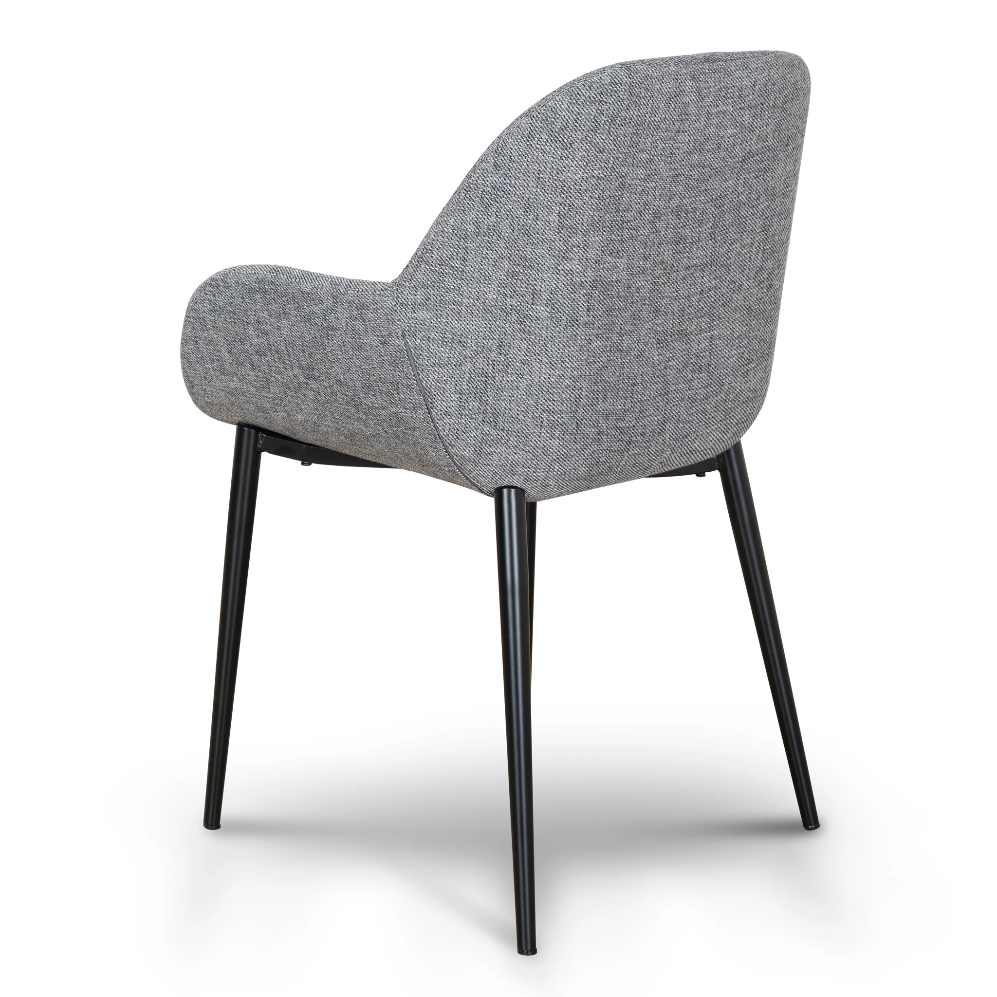 Set of 2 - Lynton Fabric Dining chair - Lava Grey - Image 6