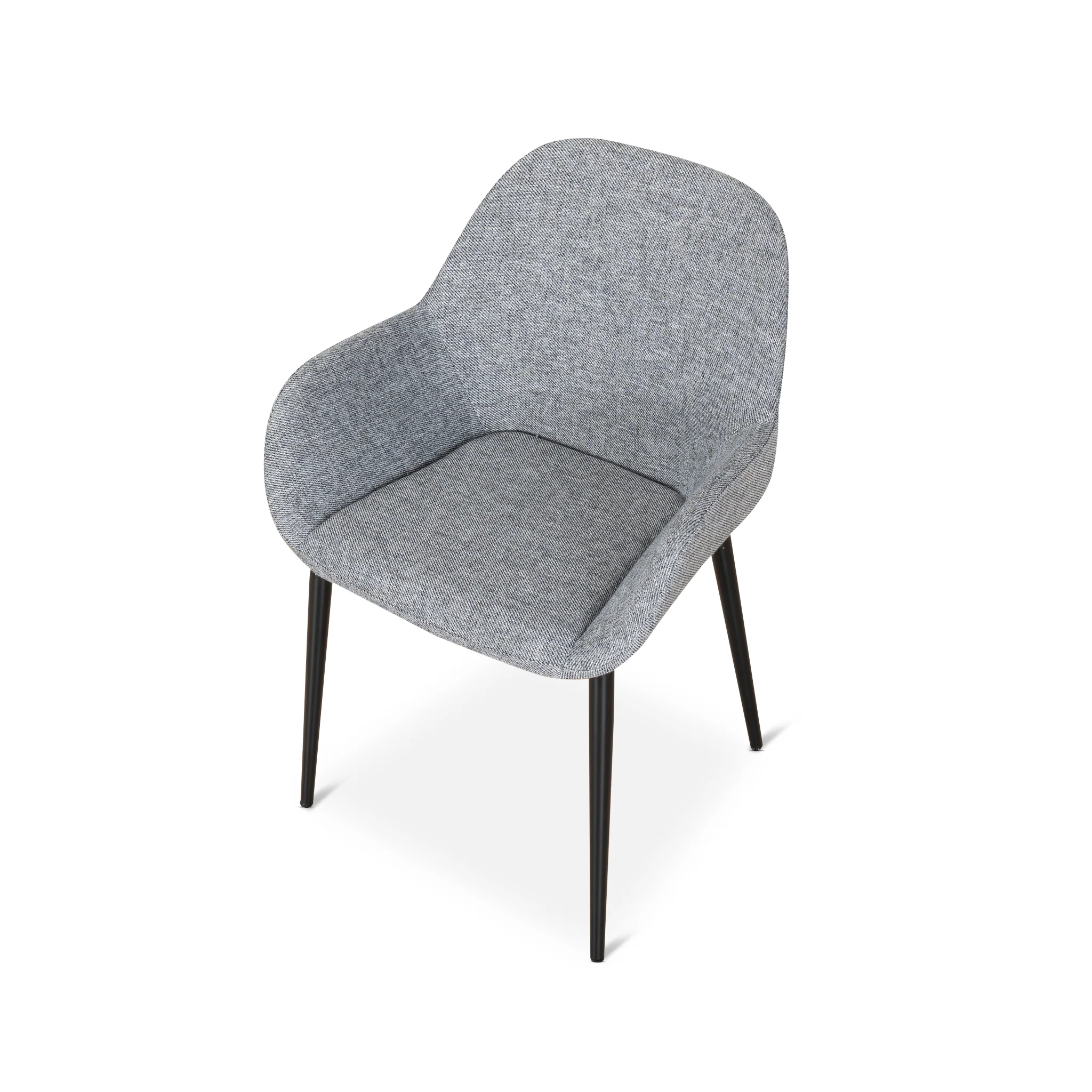 Set of 2 - Lynton Fabric Dining chair - Lava Grey - Image 9