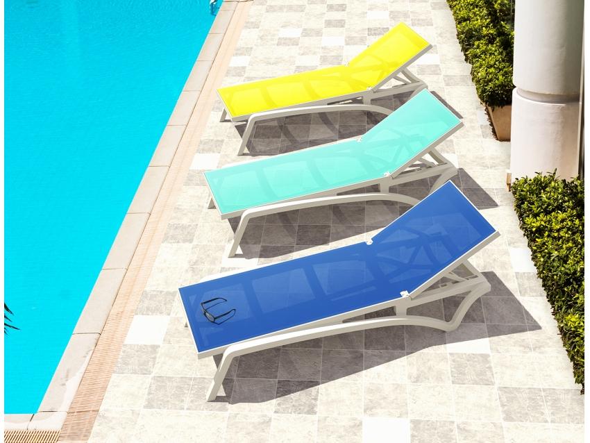 Pantha Outdoor Sun Lounger - Blue - Image 5