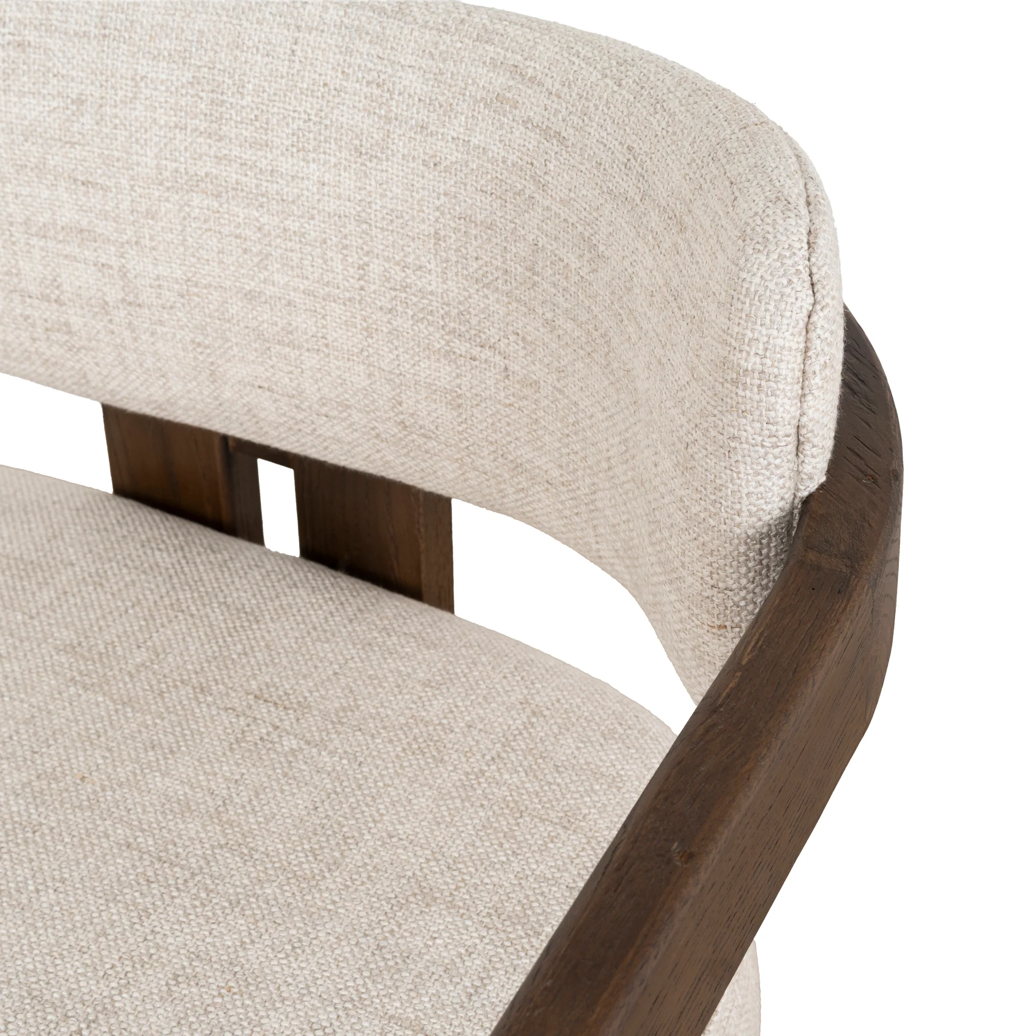 Malene Walnut Armchair - Linen - Image 11