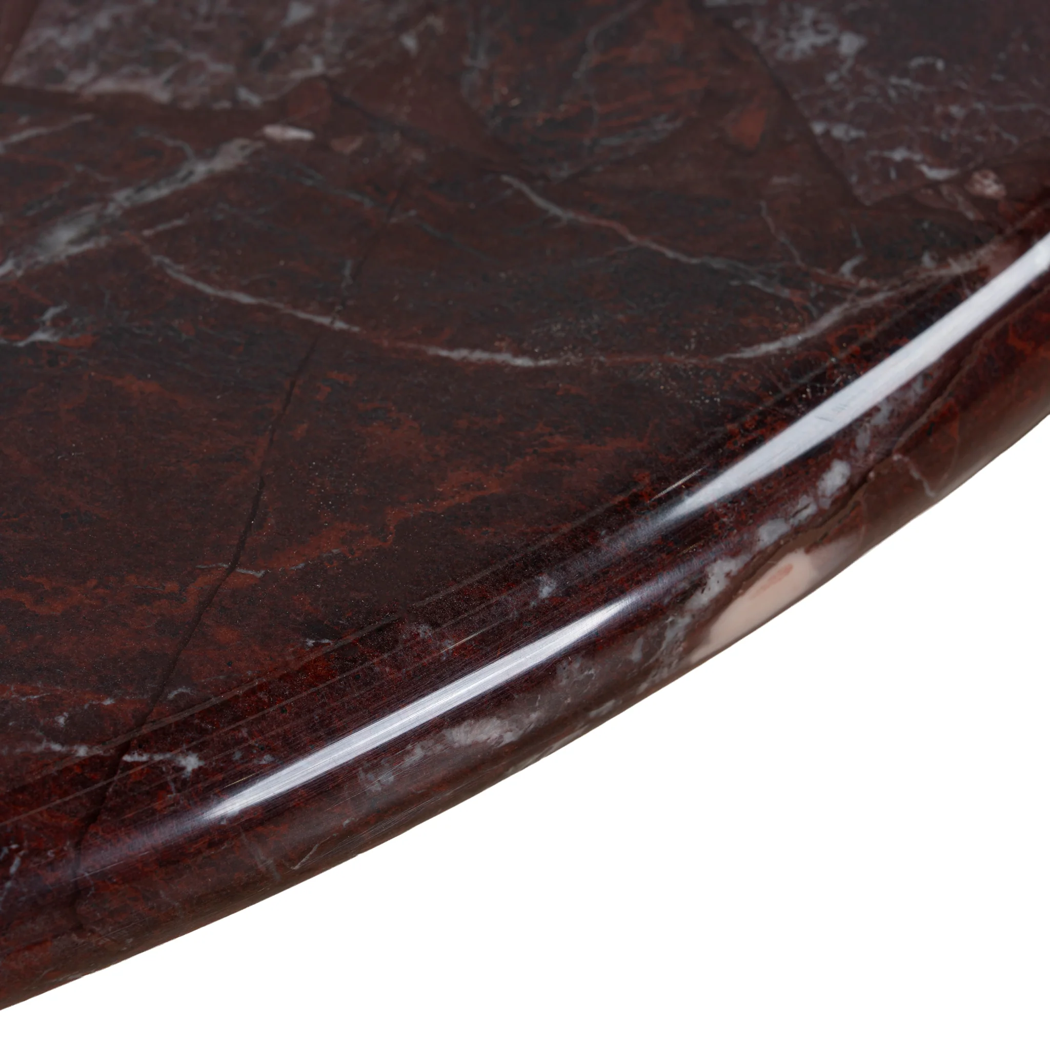Marbela Nested Rosso Levanto Marble Coffee Table - Walnut - Image 13