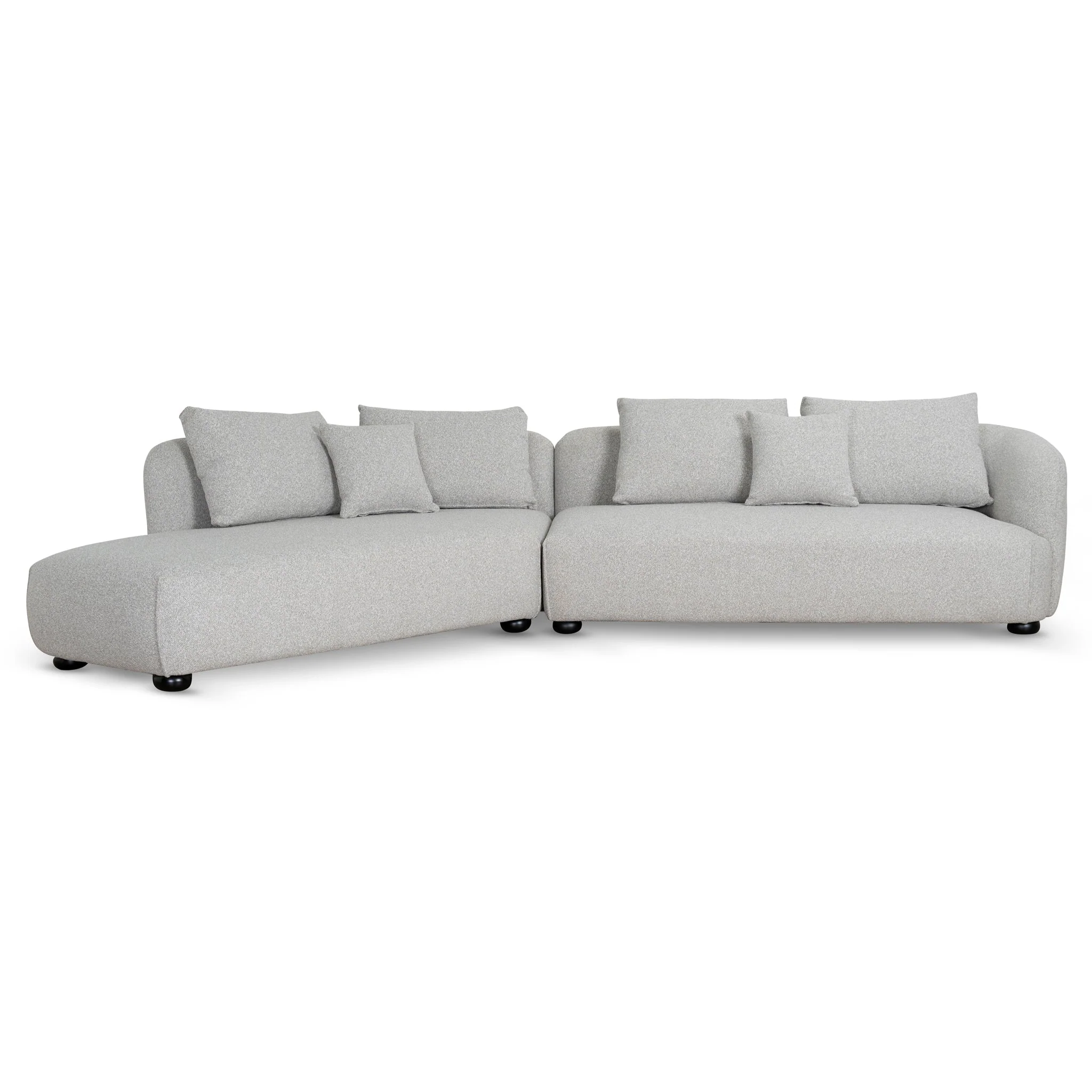 Marius 3 Seater Left Chaise Sofa - Clay Grey - Image 3