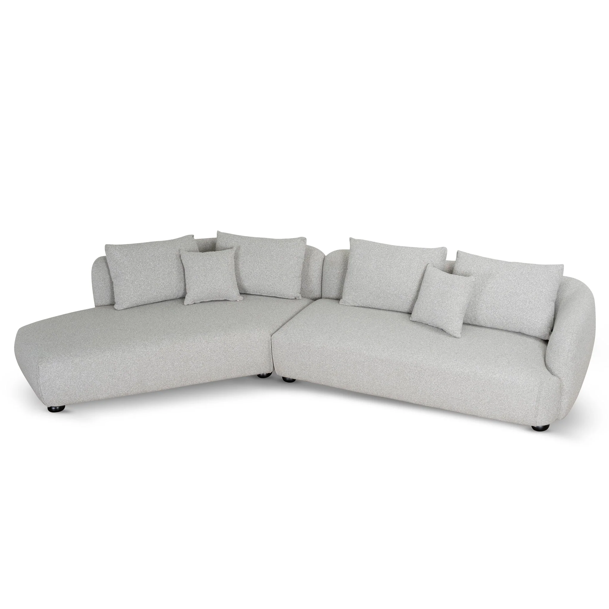 Marius 3 Seater Left Chaise Sofa - Clay Grey - Image 44