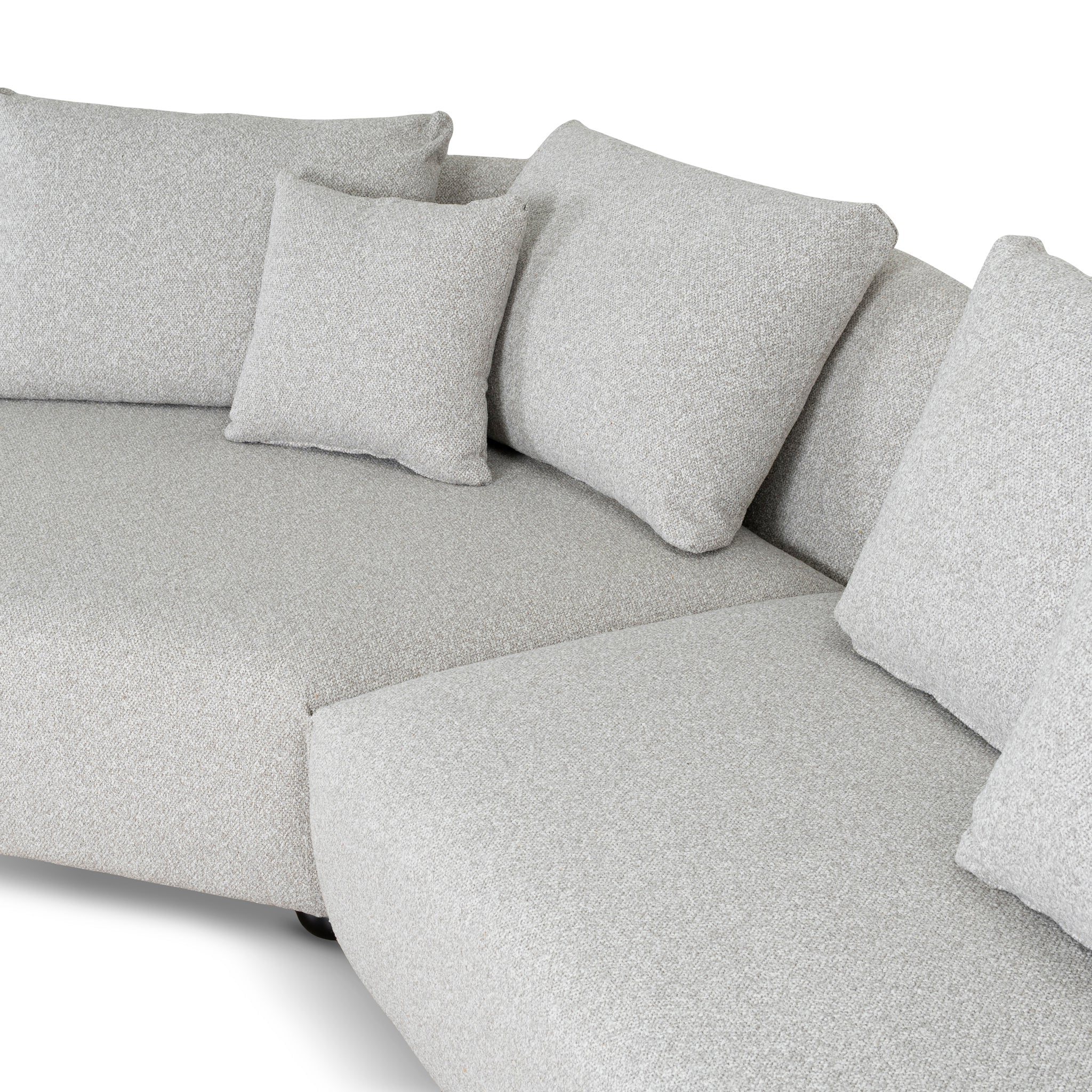 Marius 3 Seater Left Chaise Sofa - Clay Grey - Image 50