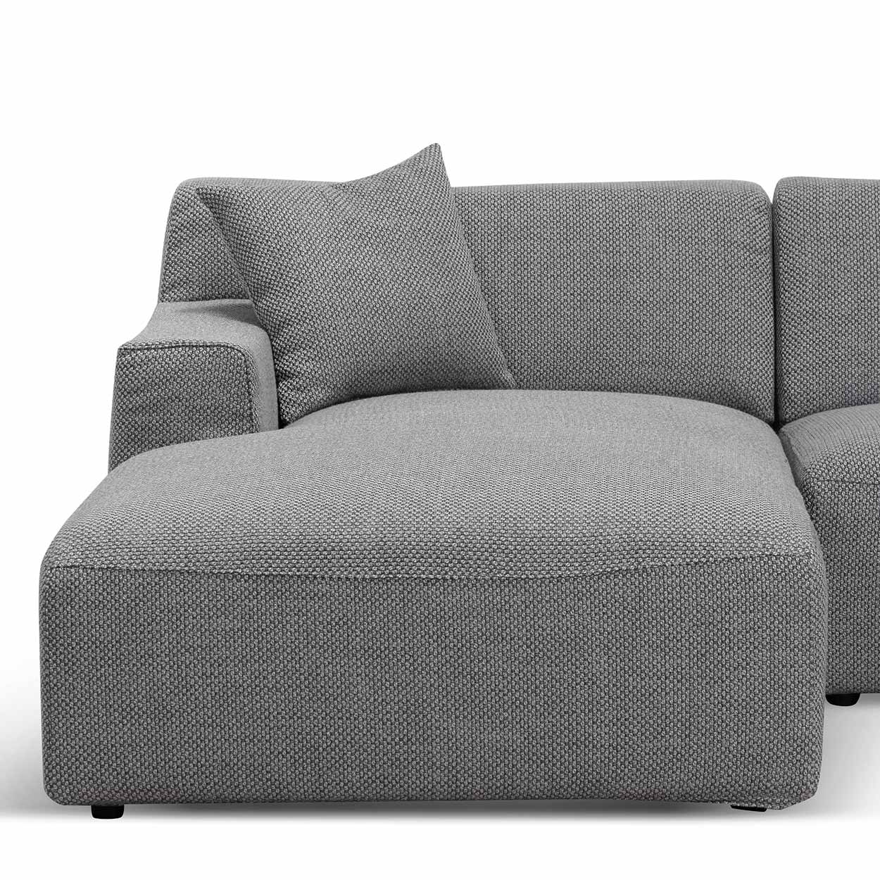 Marlin 3 Seater Left Chaise Fabric Sofa - Noble Grey - Image 5