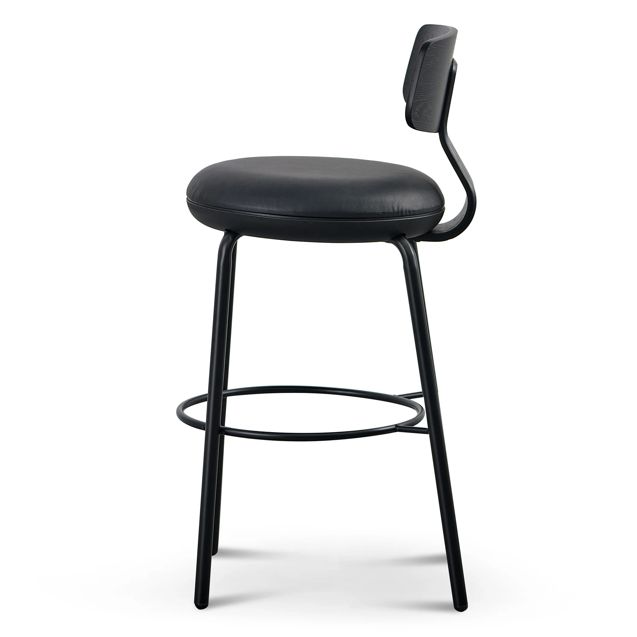 Martino 75cm Bar Stool - Full Black - Image 5