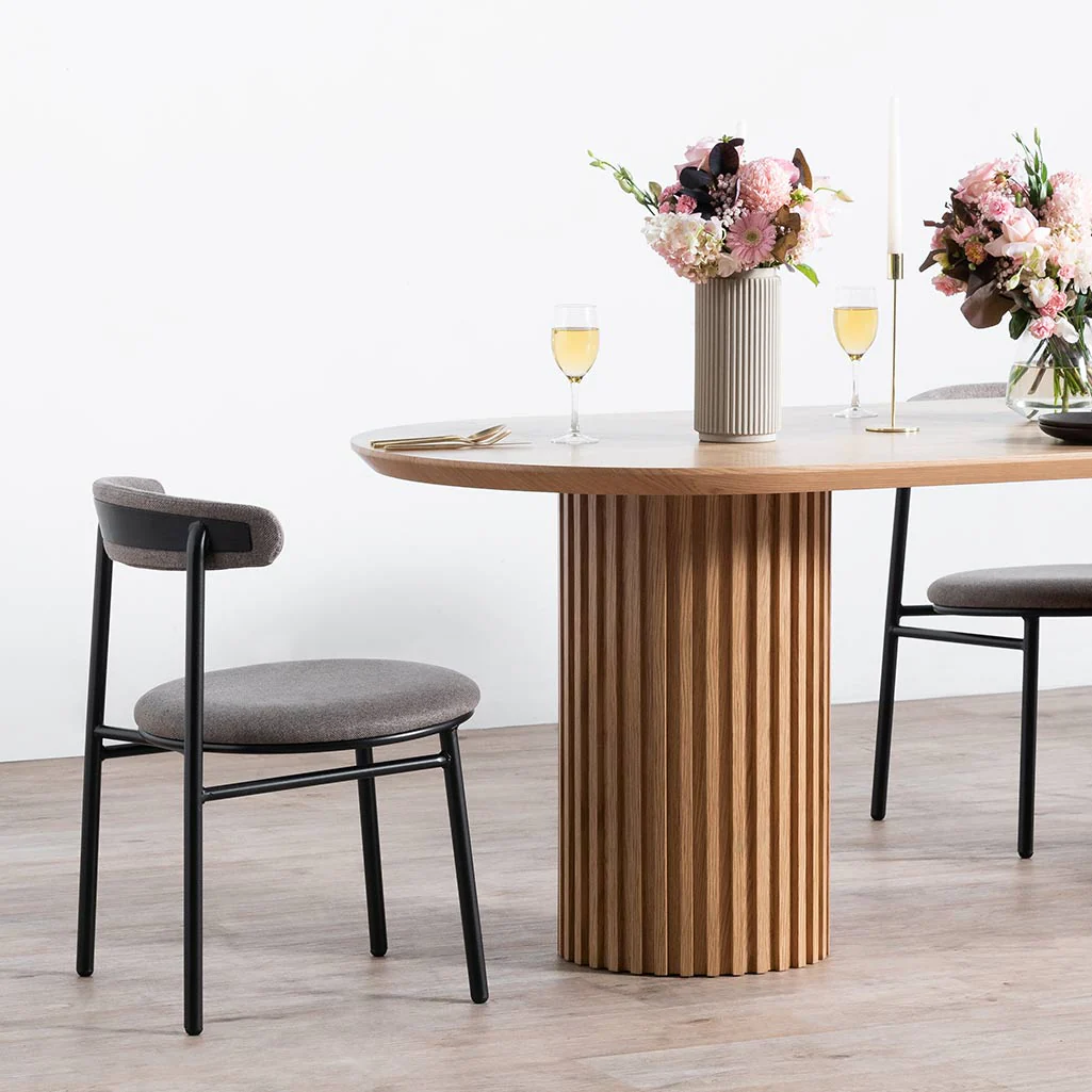 Marty 2.2m Wooden Dining Table - Natural - Image 3