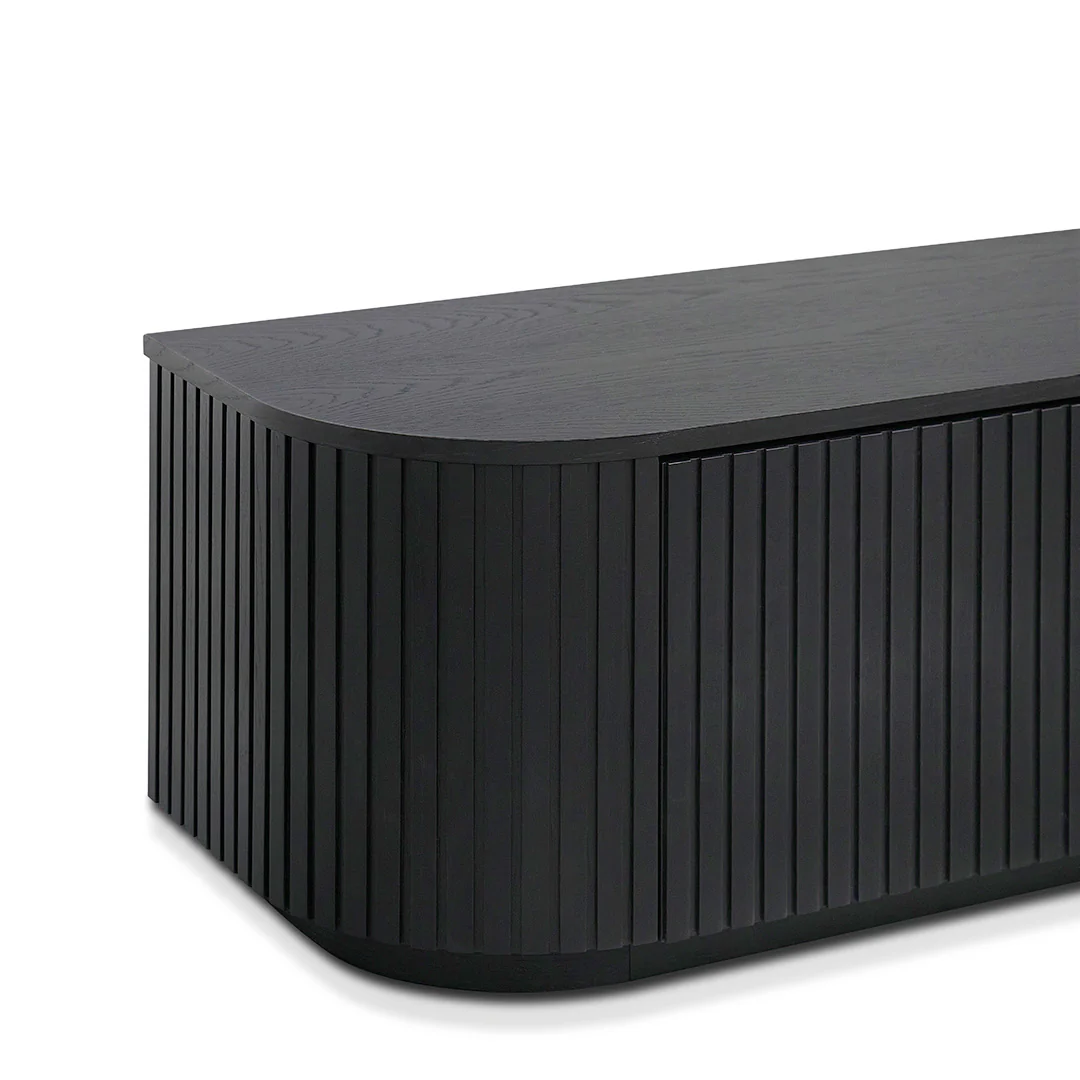 Marty 2.4m Entertainment TV Unit - Full Black Oak - Image 7