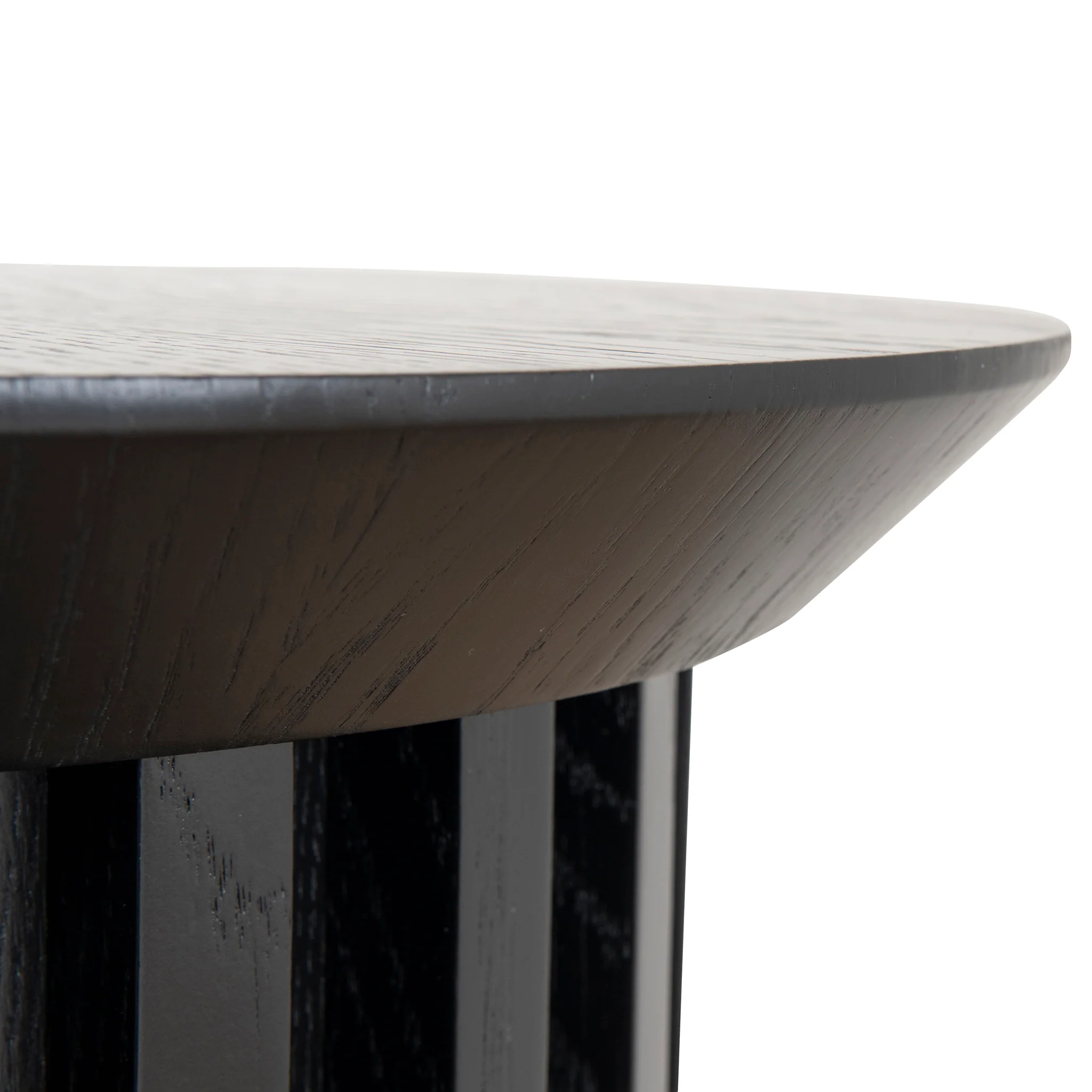 Marty Round Side Table - Black Oak - Image 5