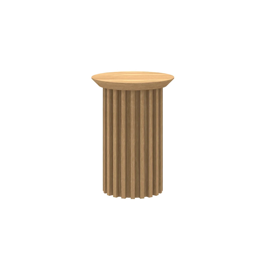 Marty Round Side Table - Natural Oak
