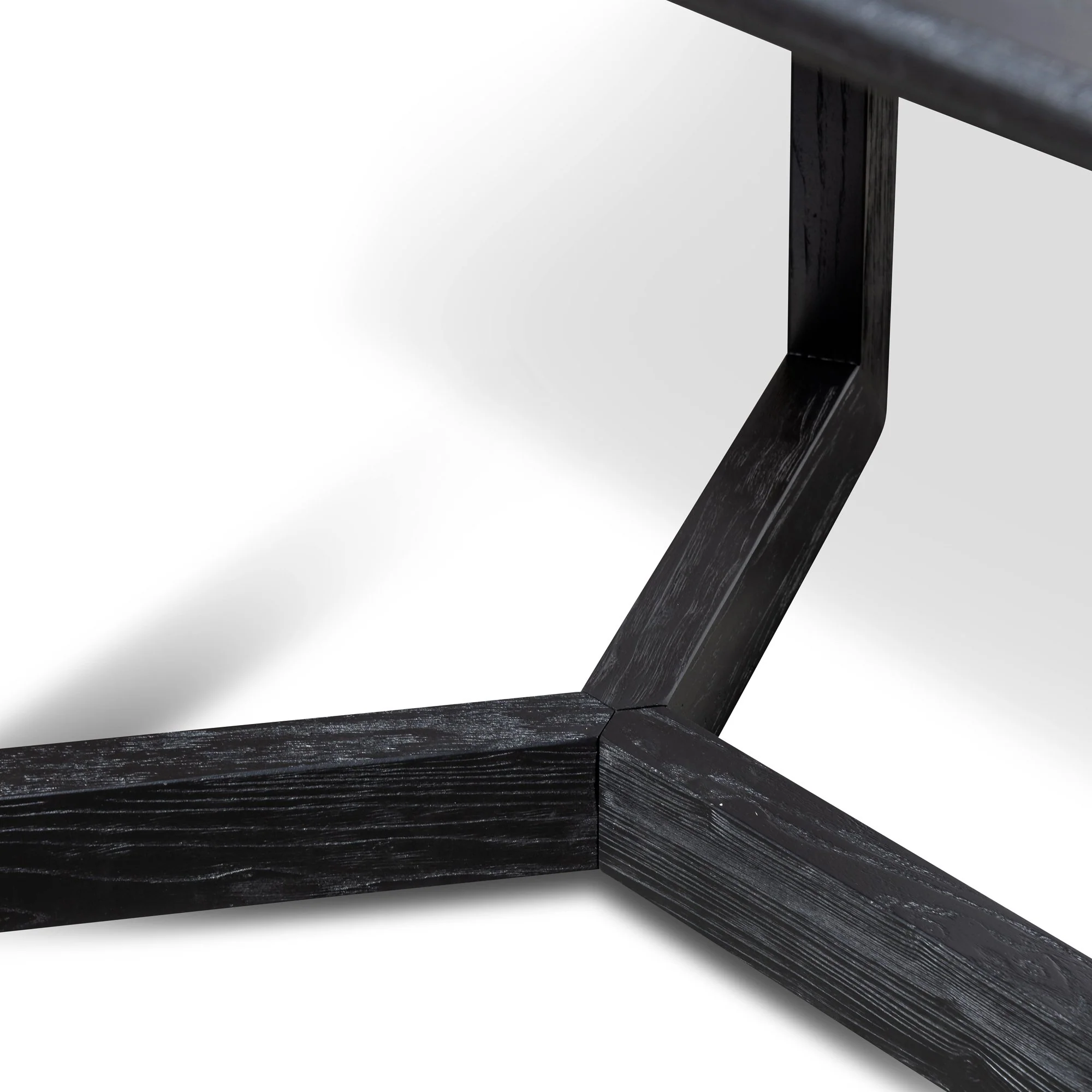 Massey 2.2m Wooden Dining Table - Black - Image 8