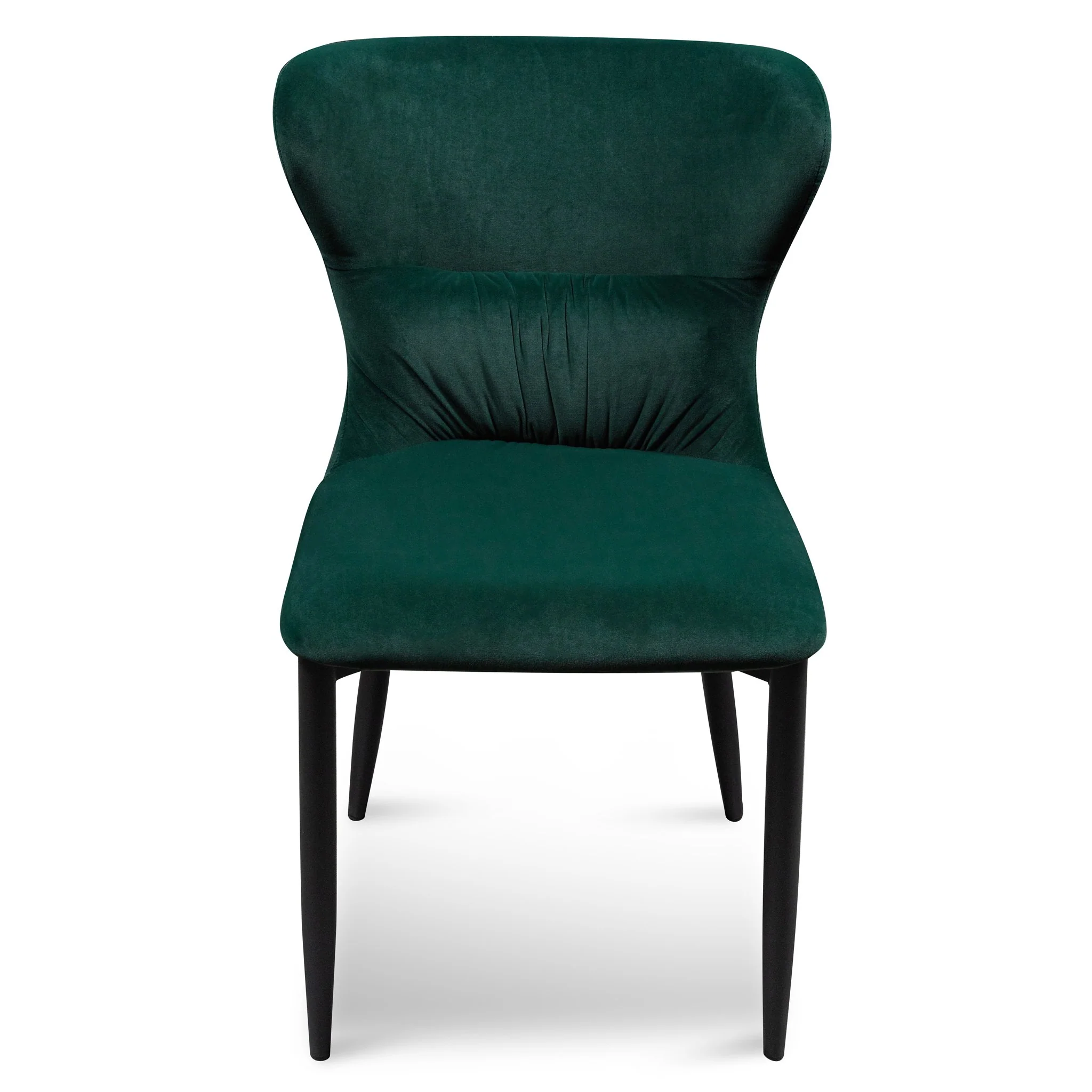 Mavis Dining Chair - Dark Green Velvet in Black Legs - Last One - Image 2