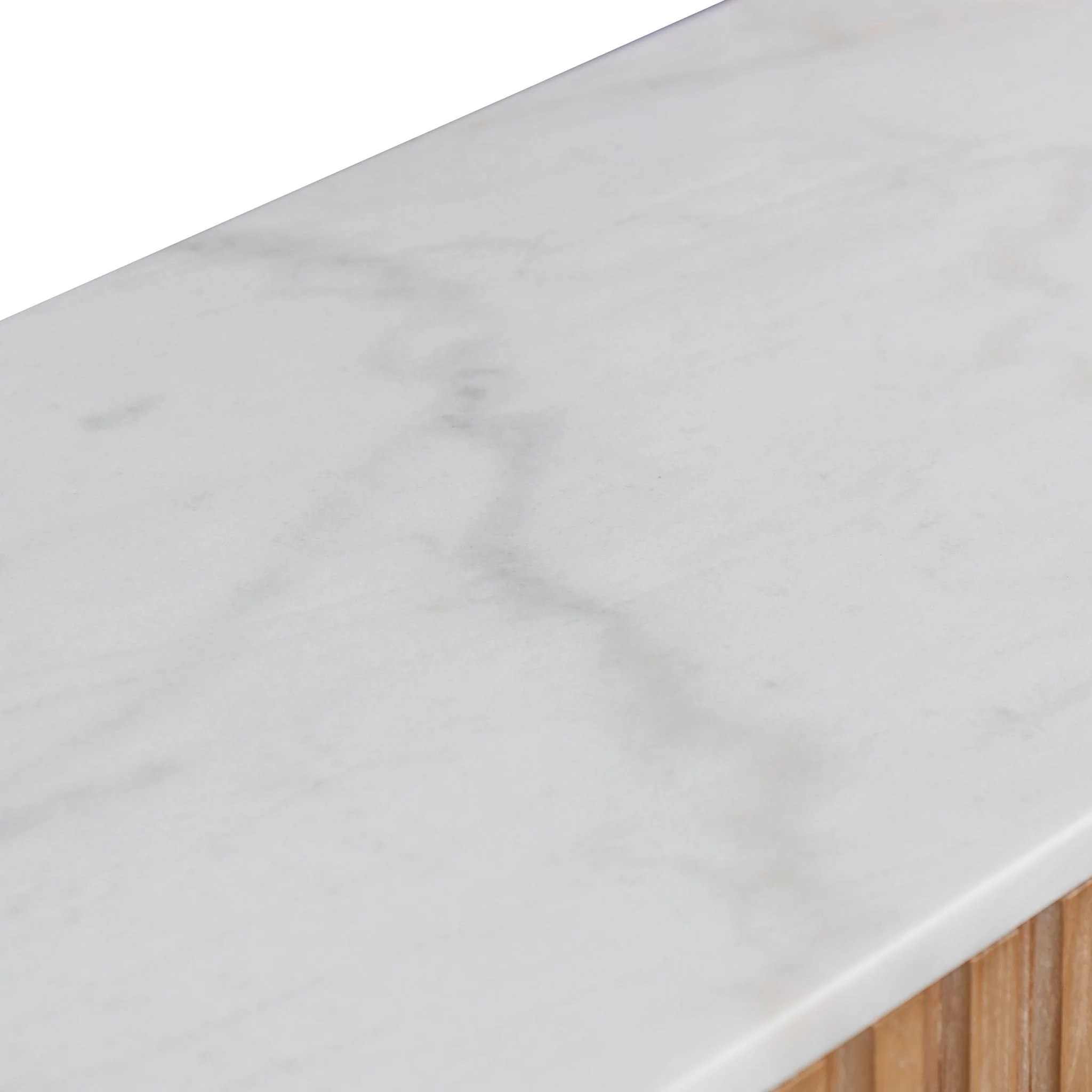 Mcmahon 1.6m White Marble Console Table - Natural - Image 7