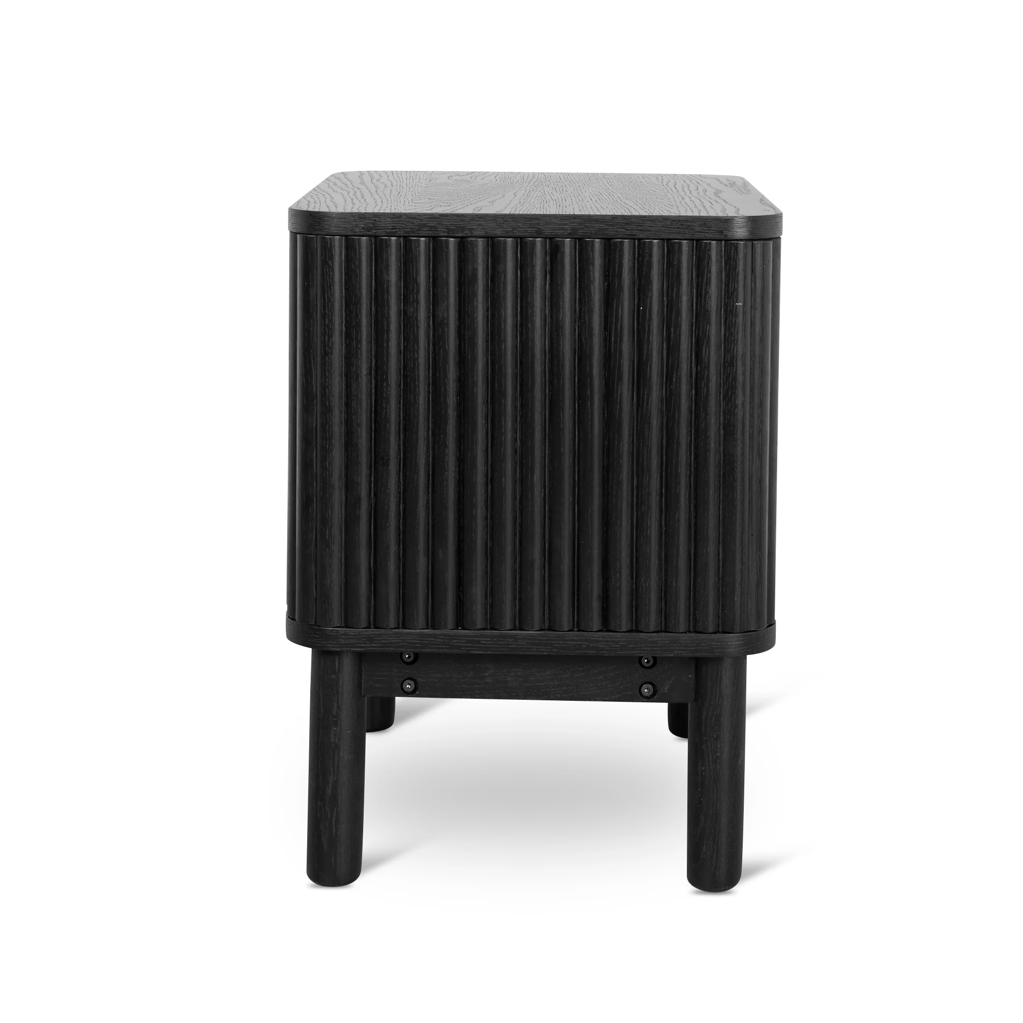 Melita Bedside Table - Full Black - Image 4
