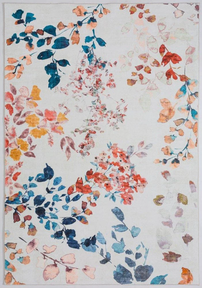 Mella 180cm x 270cm Flower Design Rugs - Kyoto Ivory